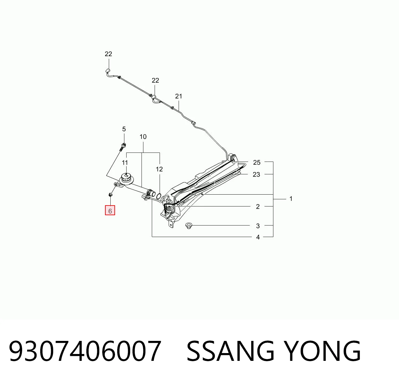 9307406007 Ssang Yong