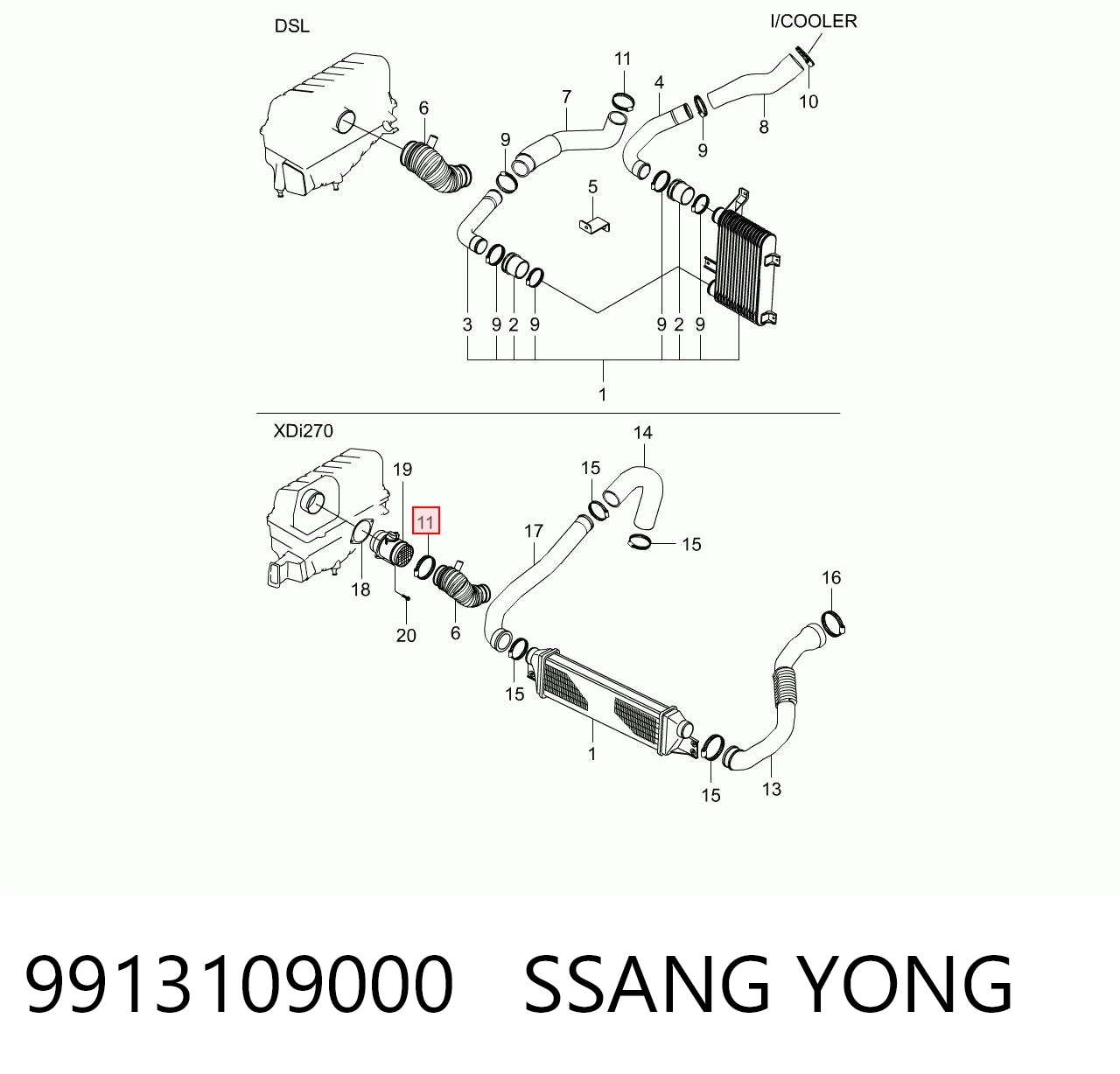 9913109000 Ssang Yong