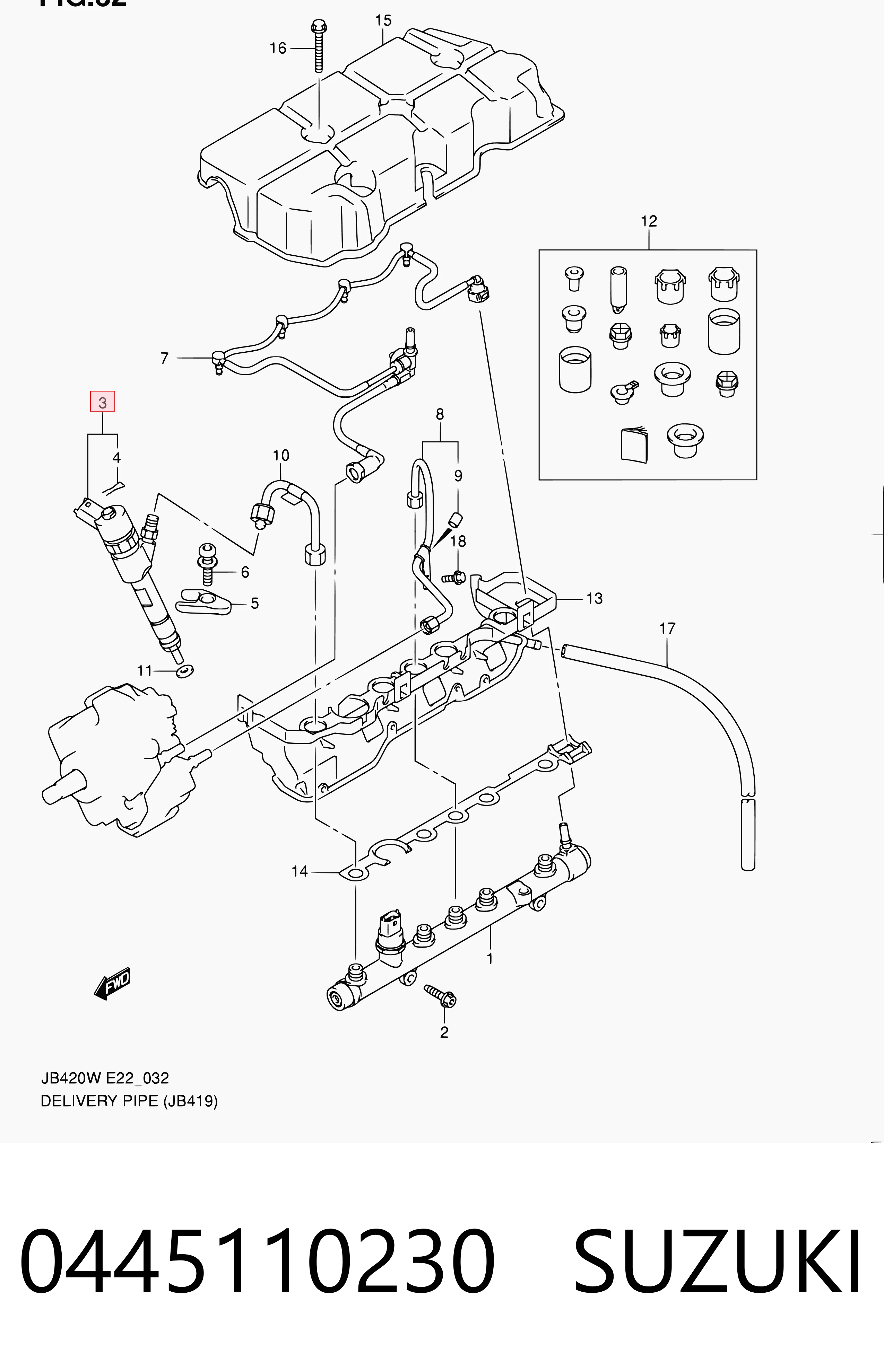 Топливные форсунки на Suzuki Grand Vitara  JB