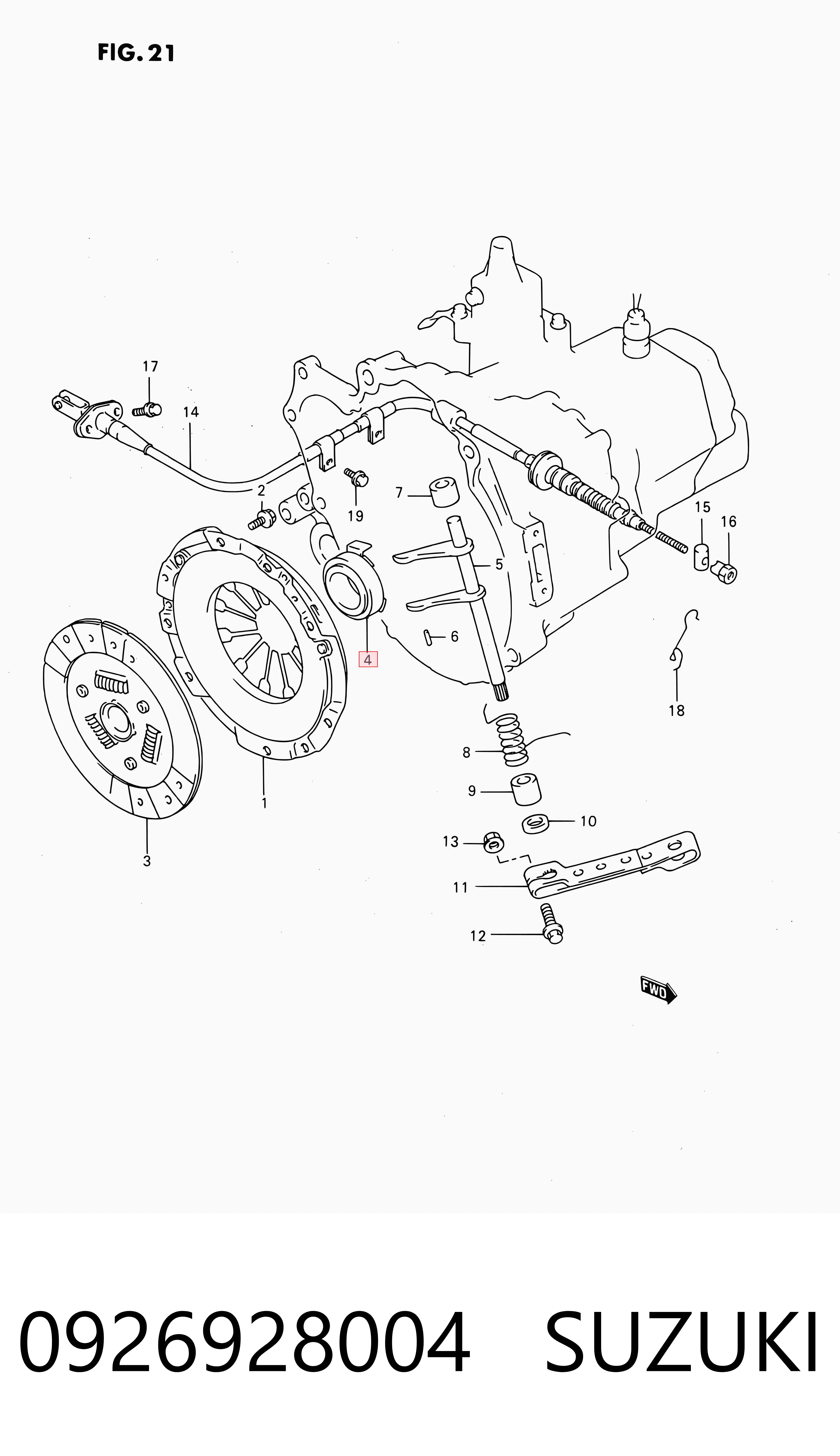 0926928004 Suzuki Подшипник выжимной сцепления