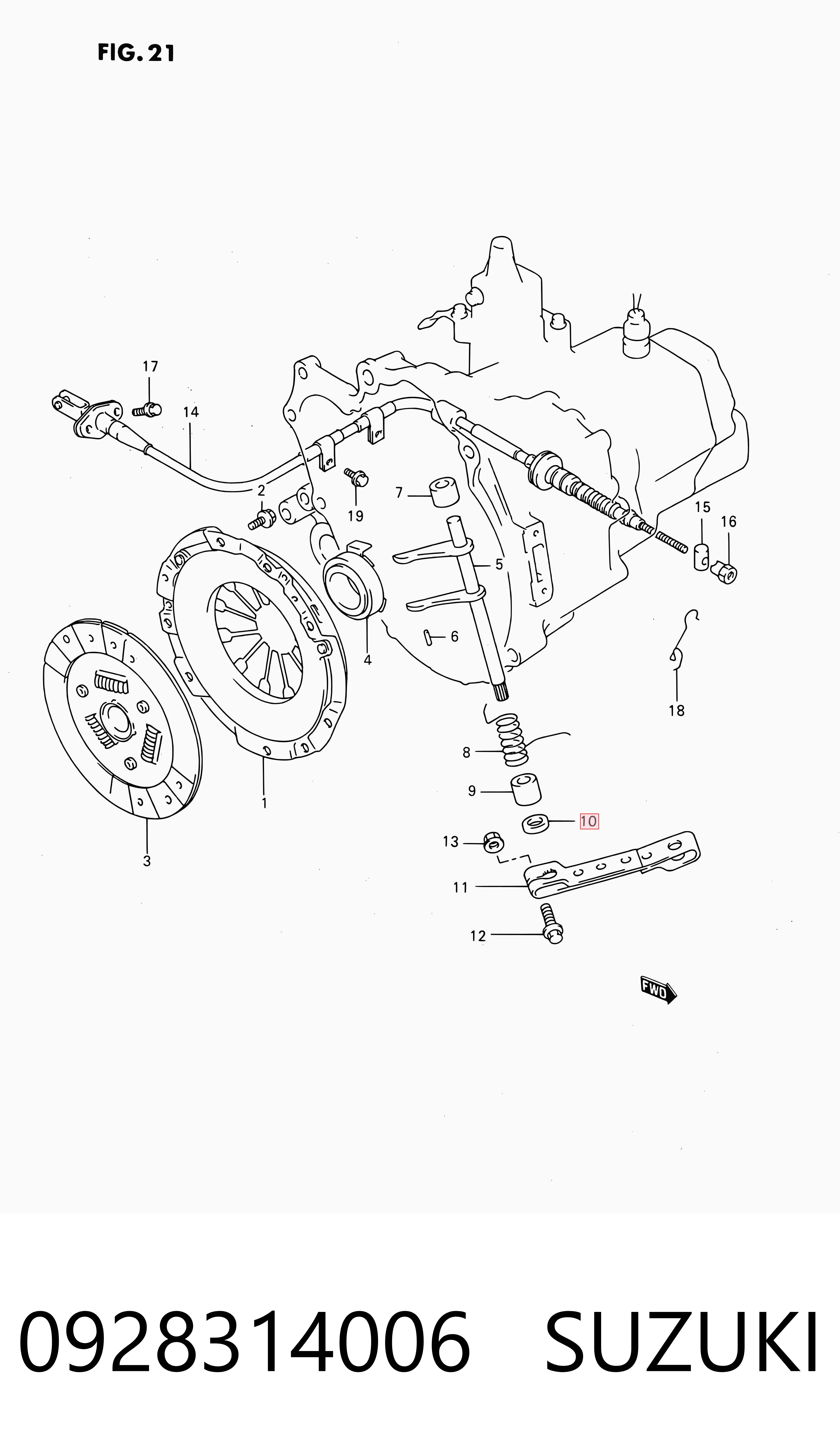 0928314006 Suzuki Сальник штока переключения коробки передач