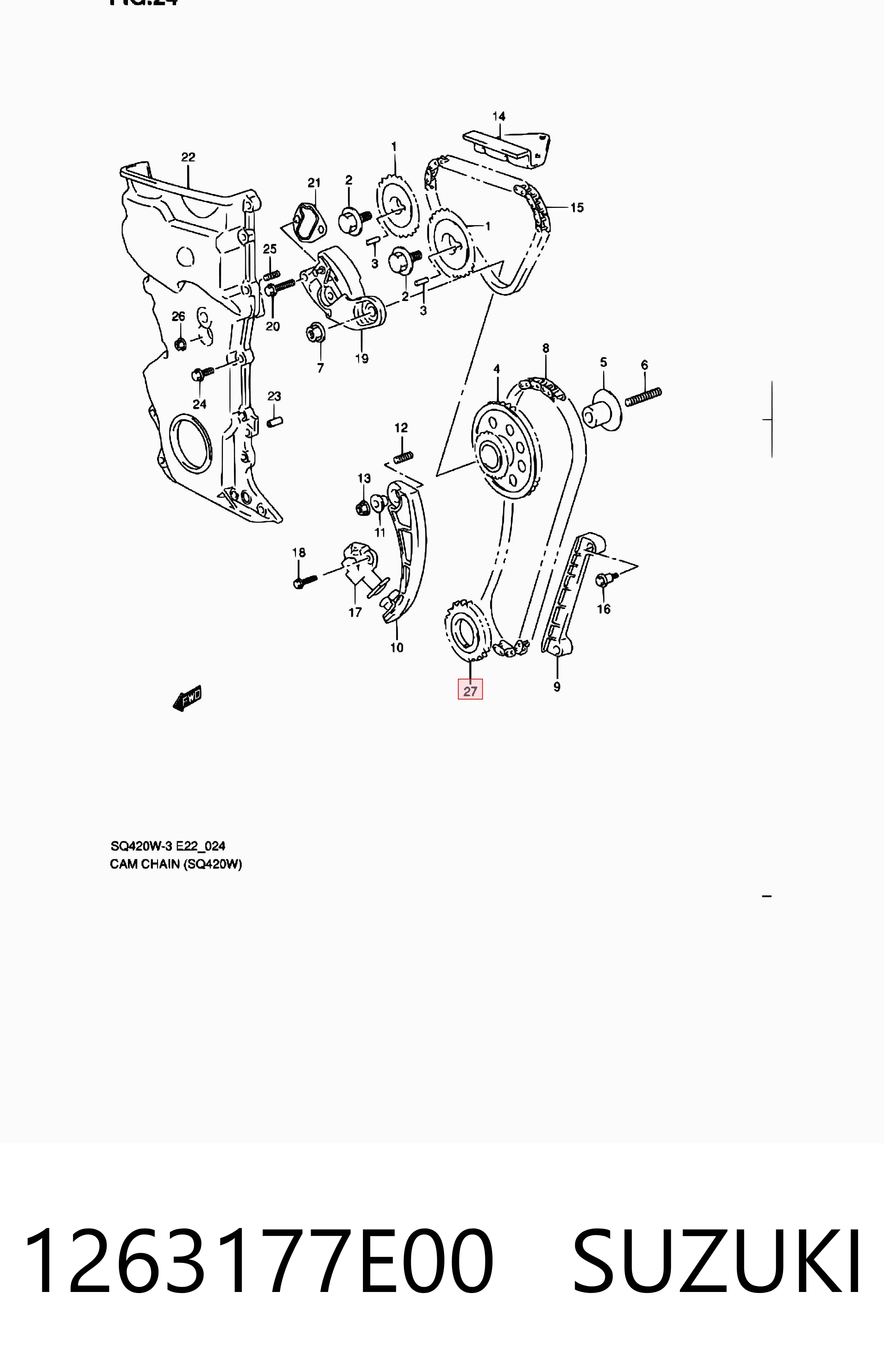 1263177E00 Suzuki Звезда коленчатого вала
