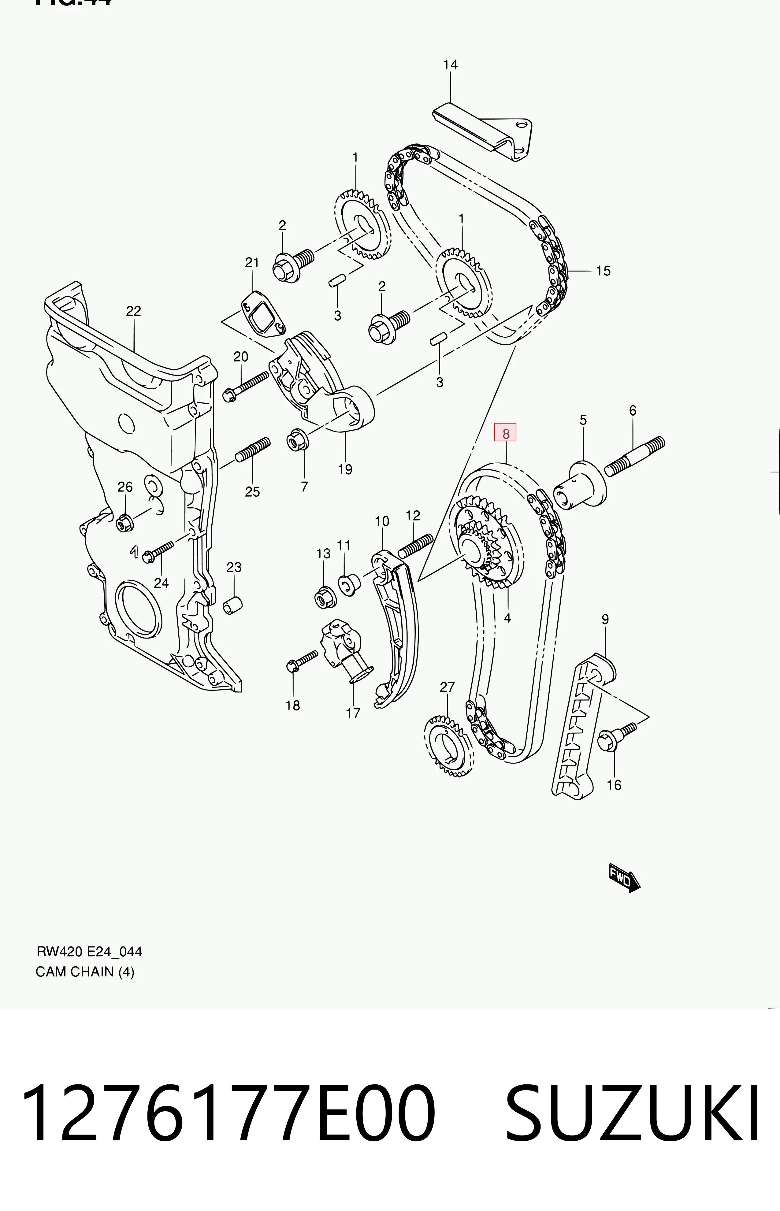 1276177E00 Suzuki Цепь