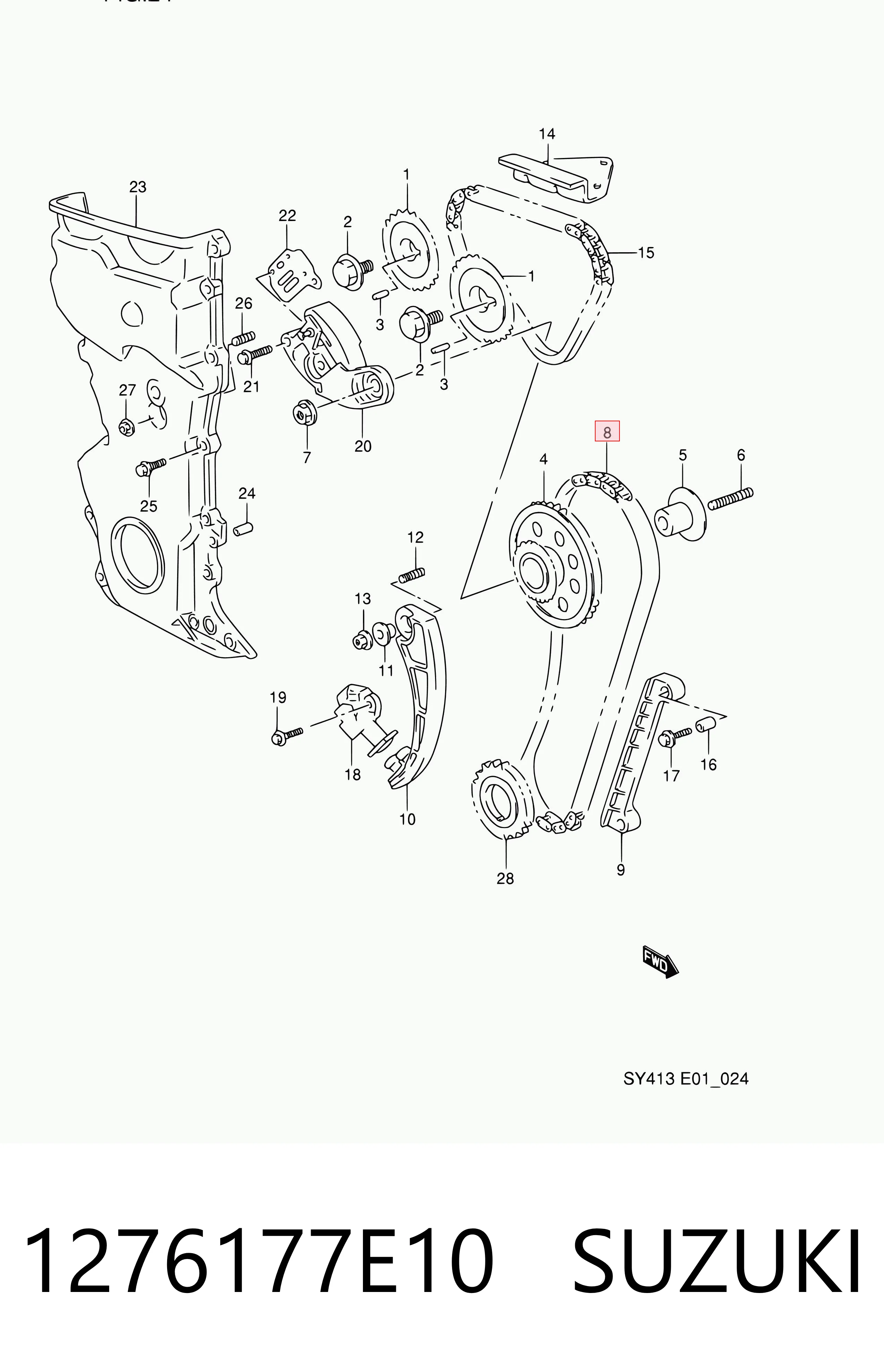 1276177E10 Suzuki Цепь