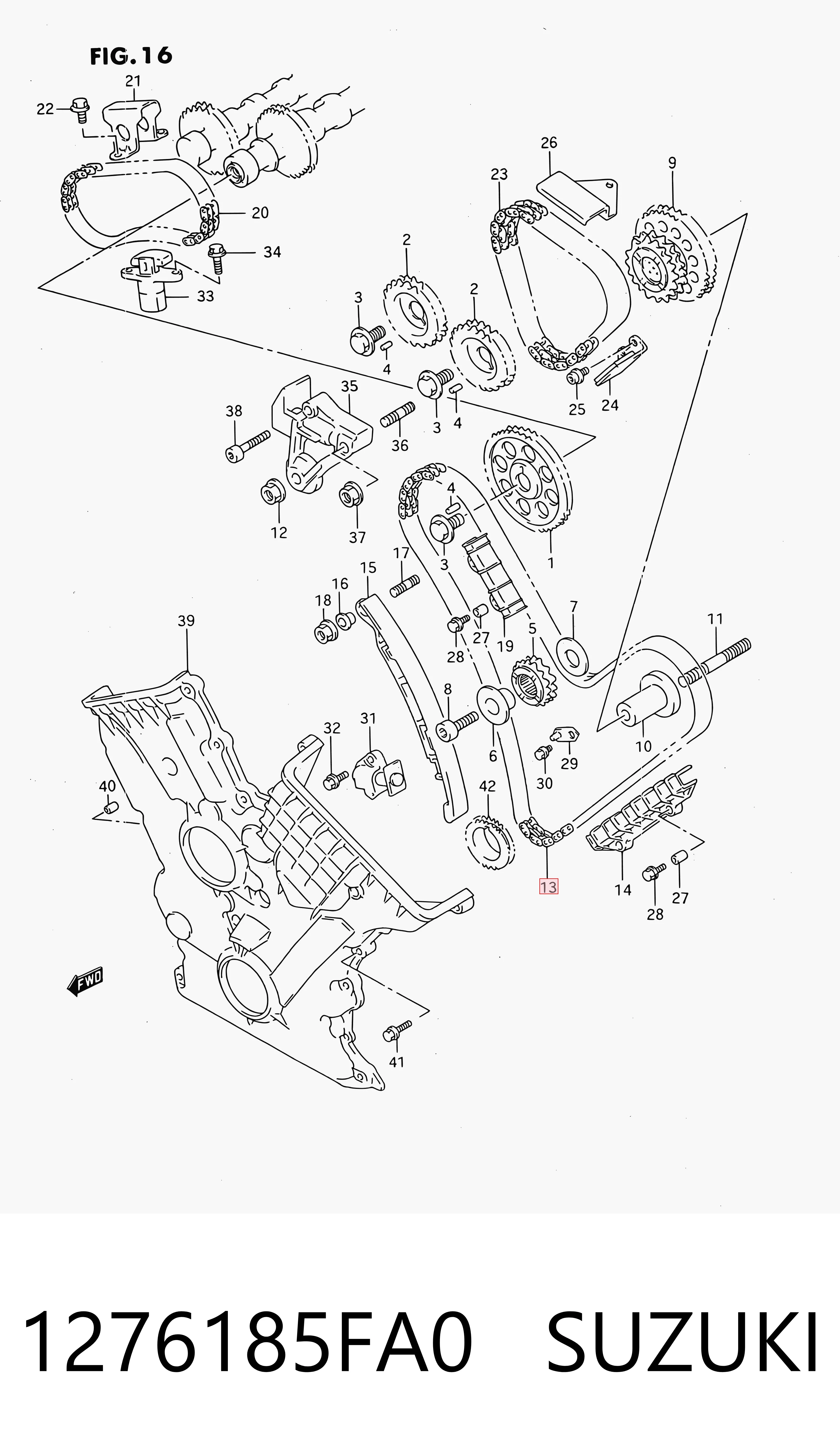 1276185FA0 Suzuki Цепь