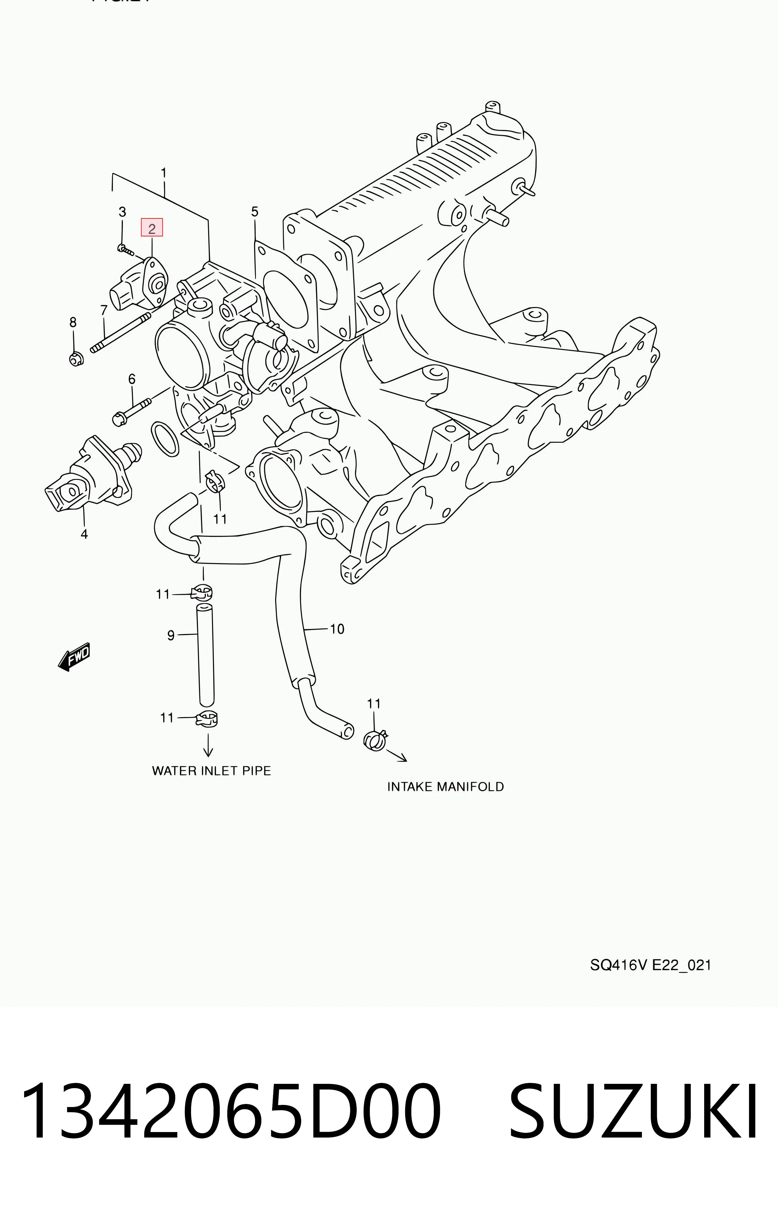1342065D00 Suzuki Датчик положения дроссельной заслонки