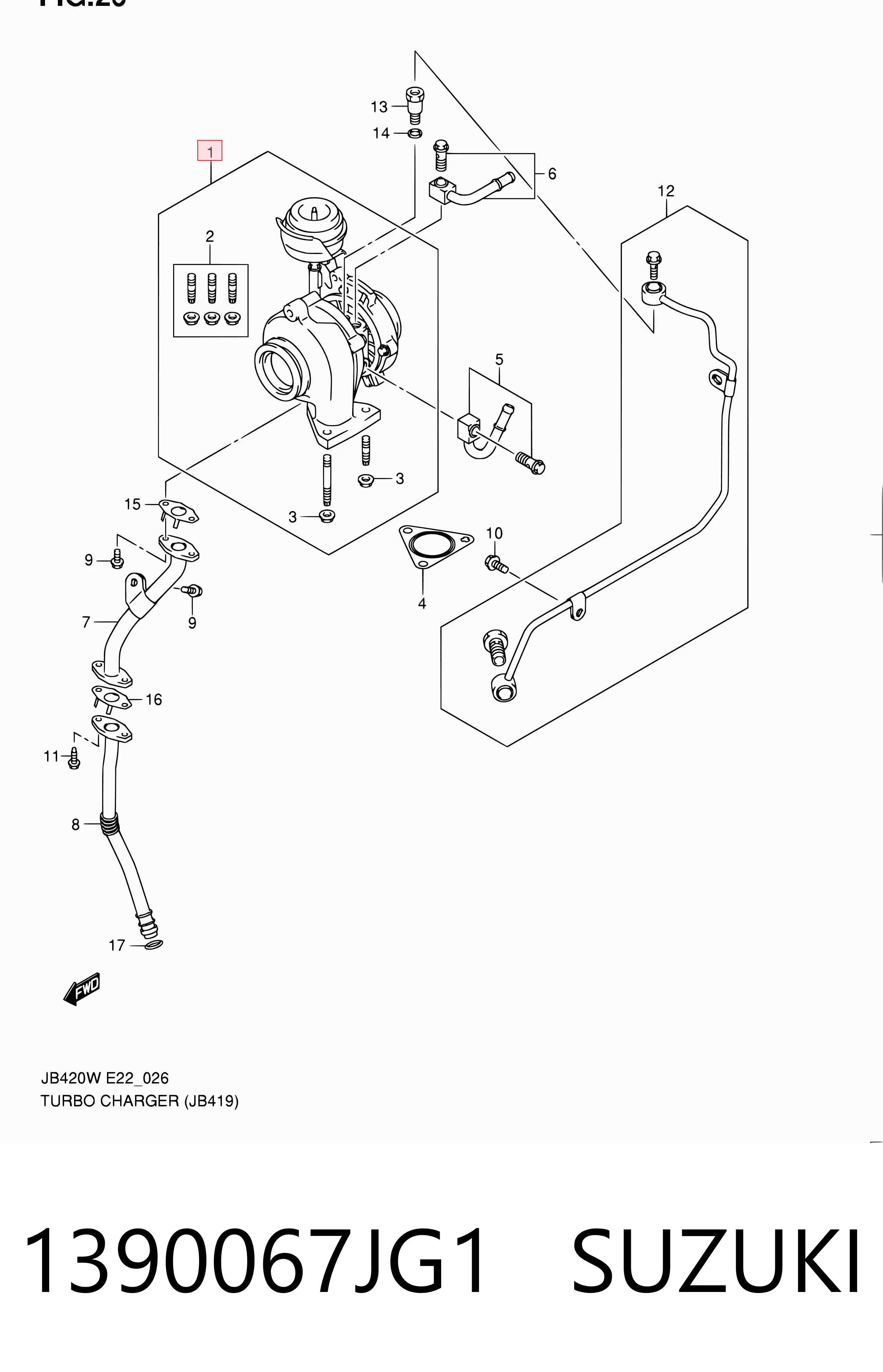 1390067JG1 Suzuki Турбонаддув