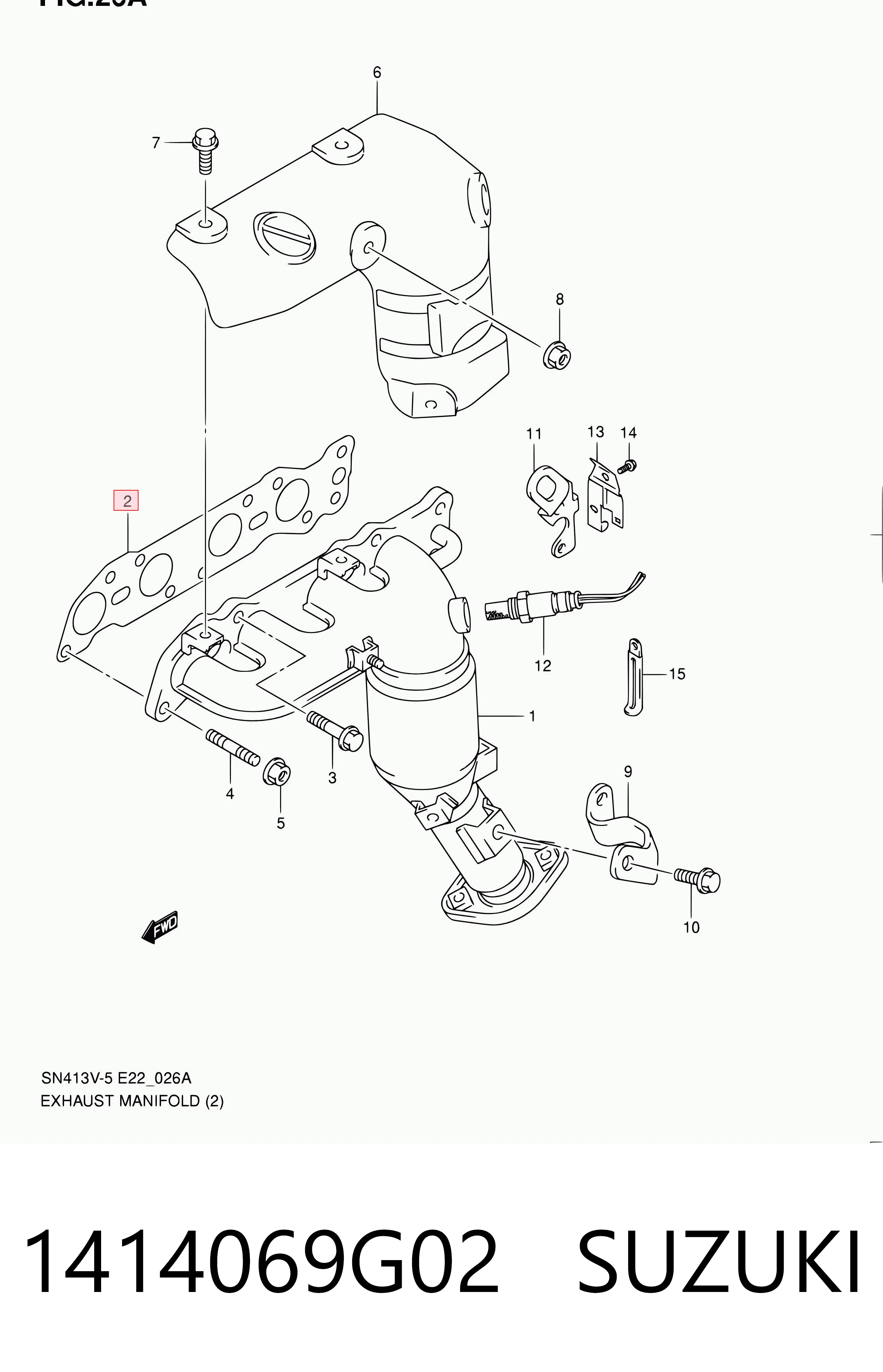 Прокладка коллектора выпускного Subaru 1414069G01 цена, от 8.87 USD
