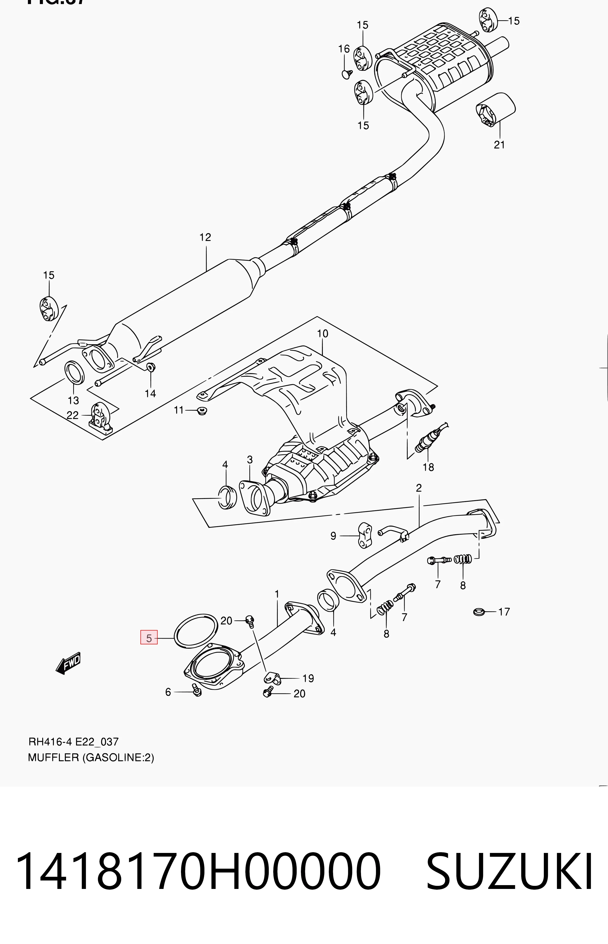 Прокладка штанов на Suzuki Jimny  SN, JB