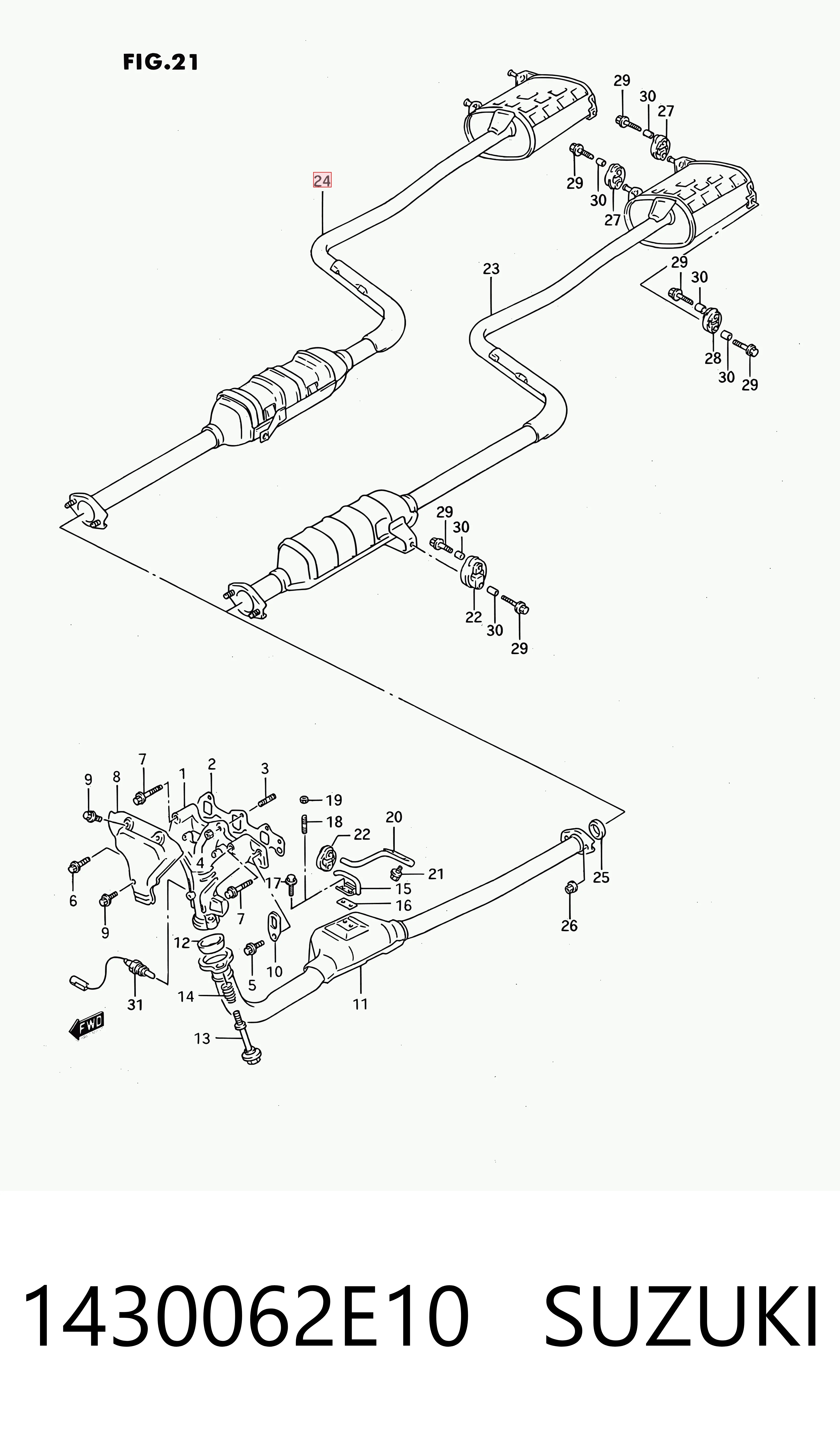 Глушитель, центральная и задняя часть Polmostrow FP6811G52 цена, от 72.66 USD