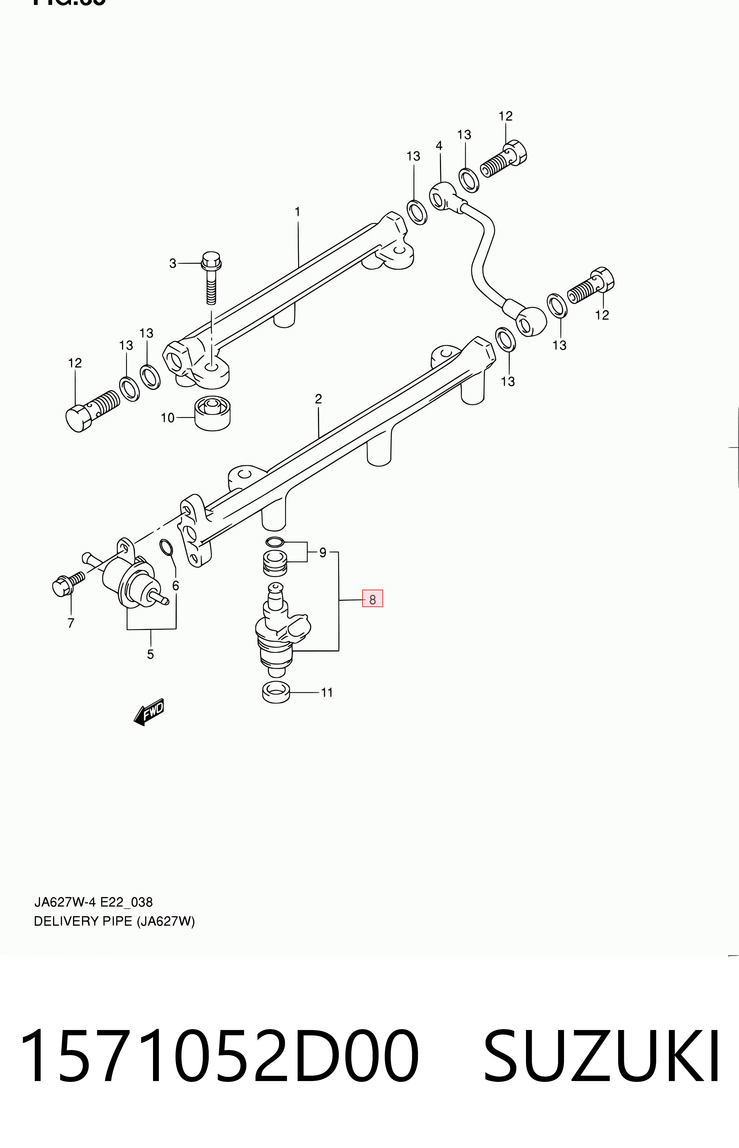 1571052D00 Suzuki Топливные форсунки
