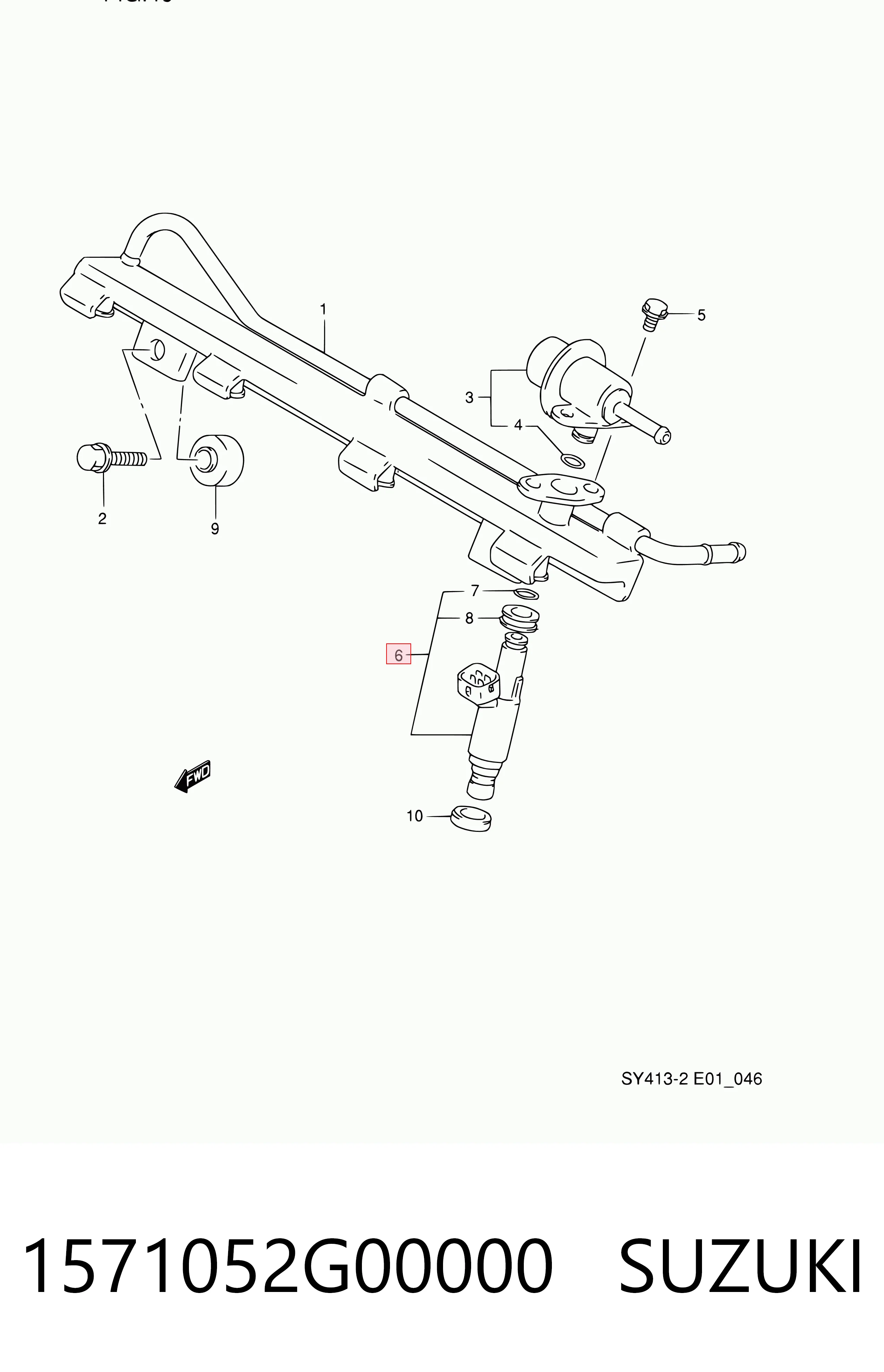 1571052G00000 Suzuki Топливные форсунки