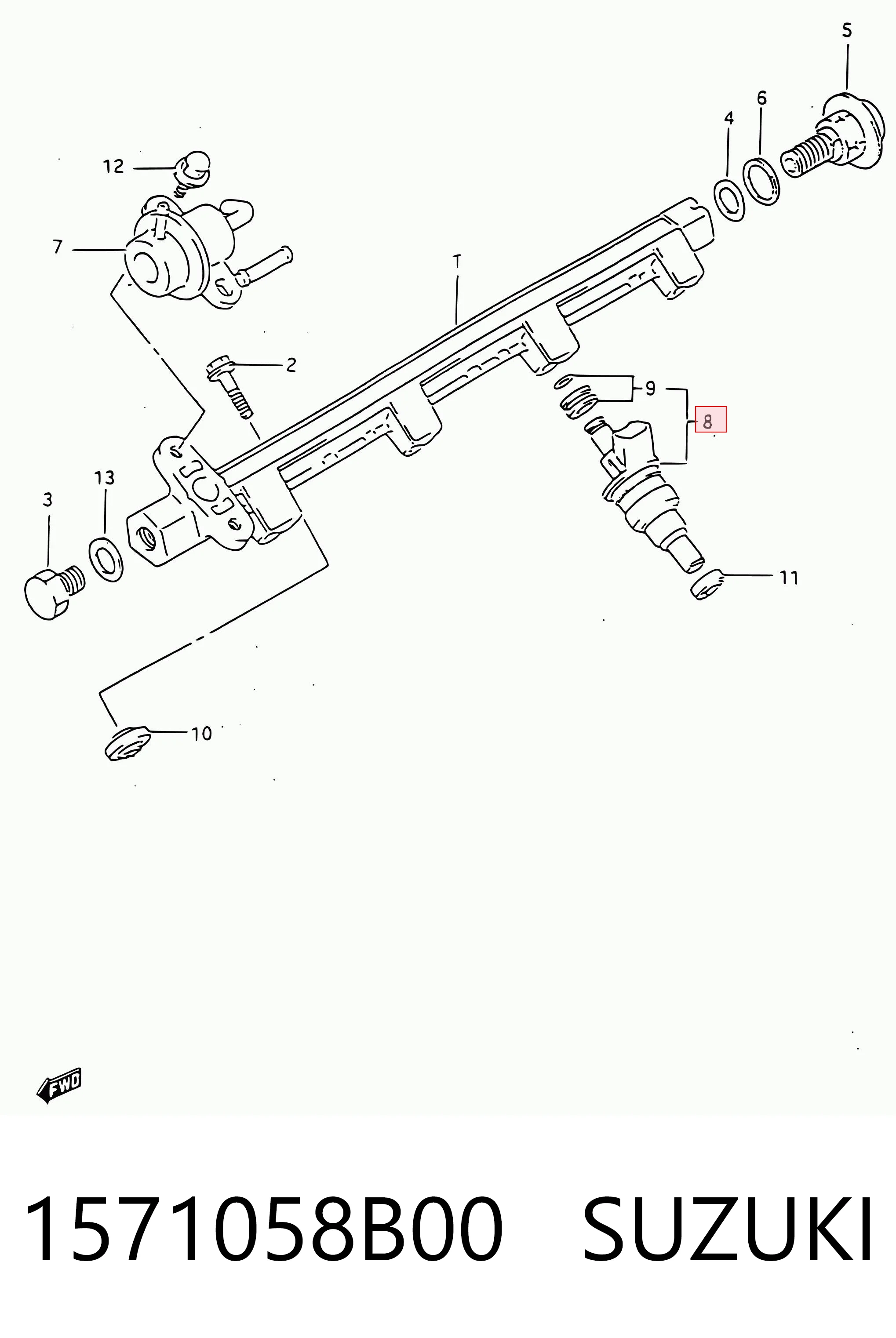 1571058B00 Suzuki Топливные форсунки