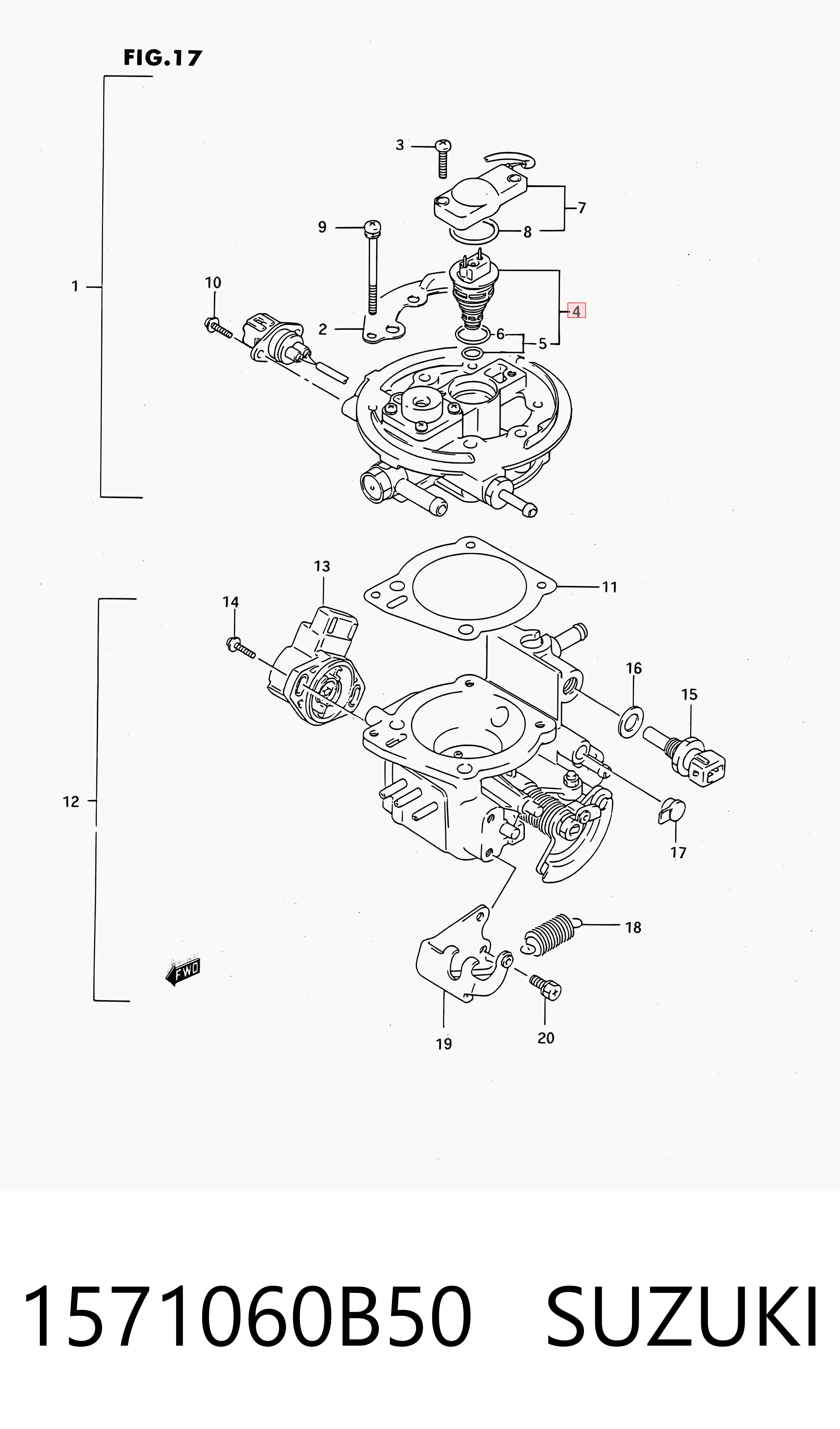 1571060B50 Suzuki Топливные форсунки