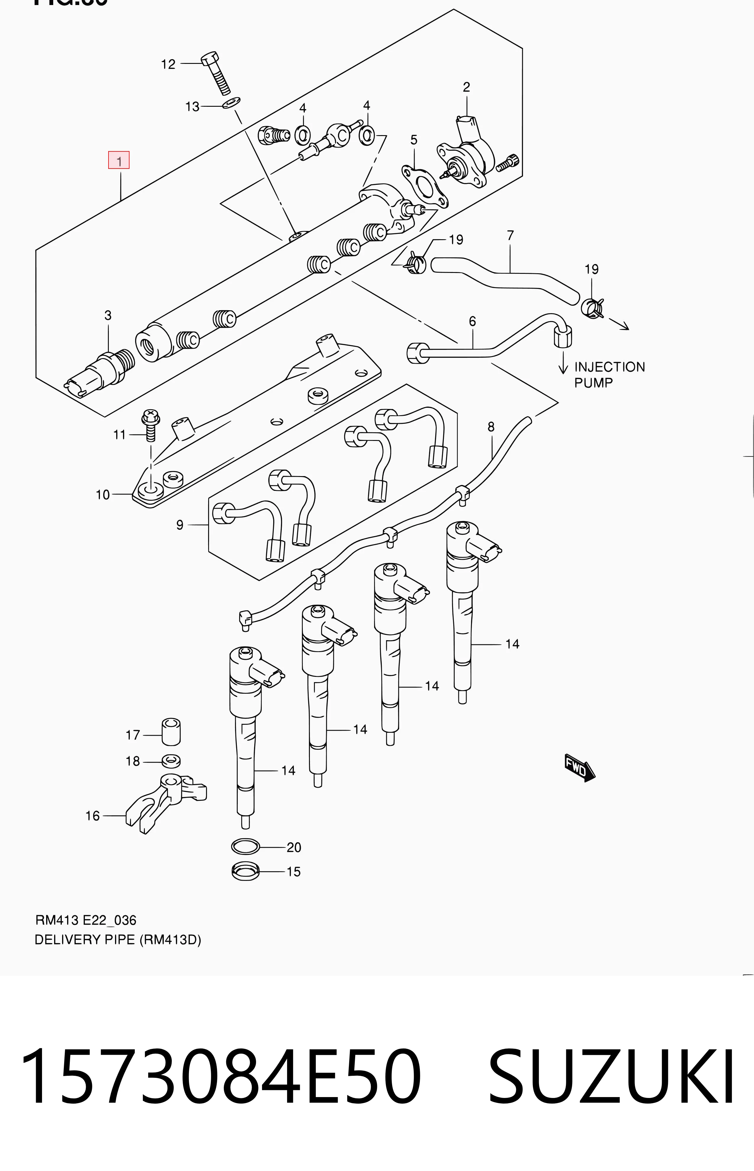 445214044 Bosch Распределитель топлива (рампа)