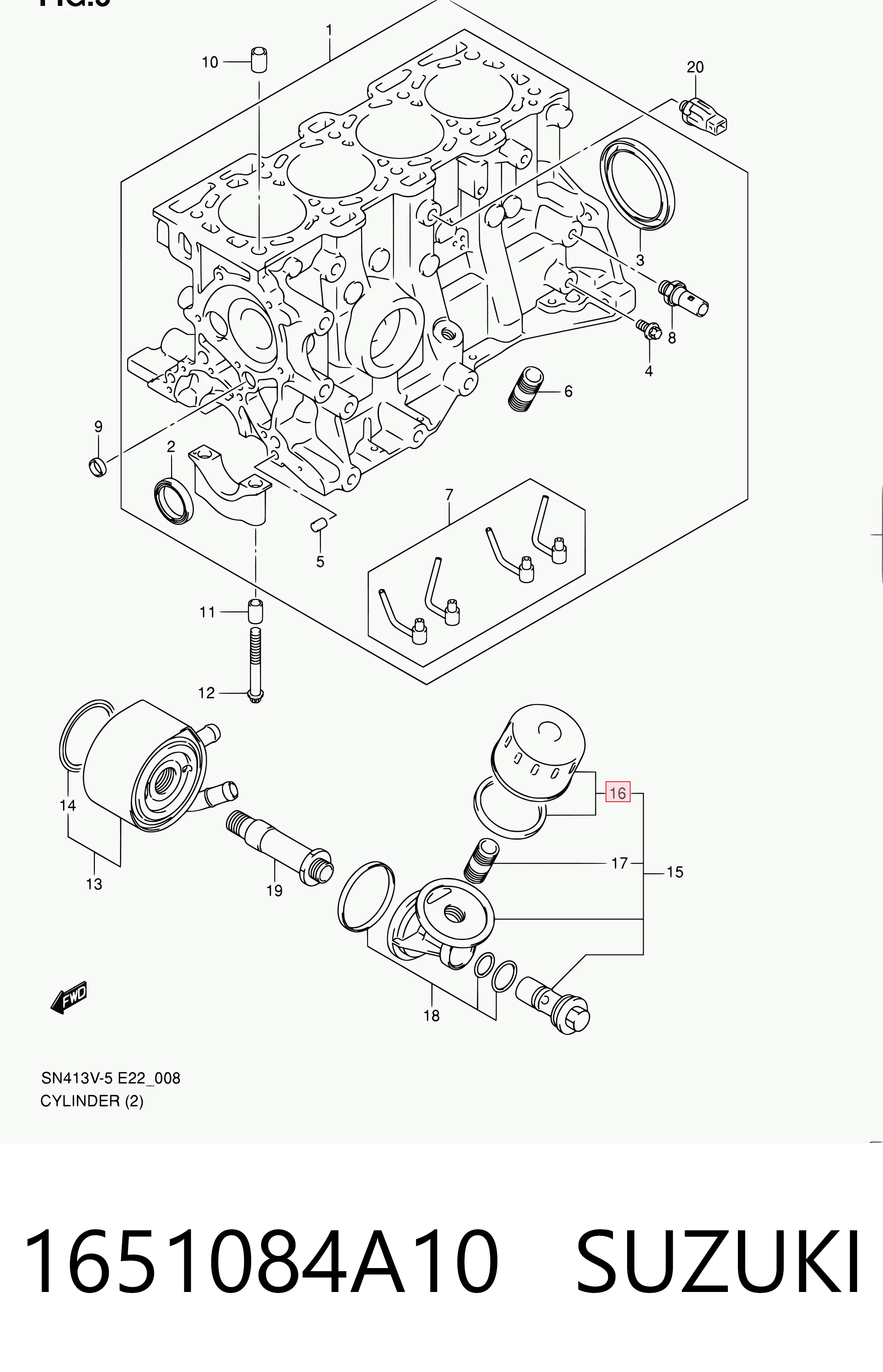 1651084A10 Suzuki Масляный фильтр двигателя