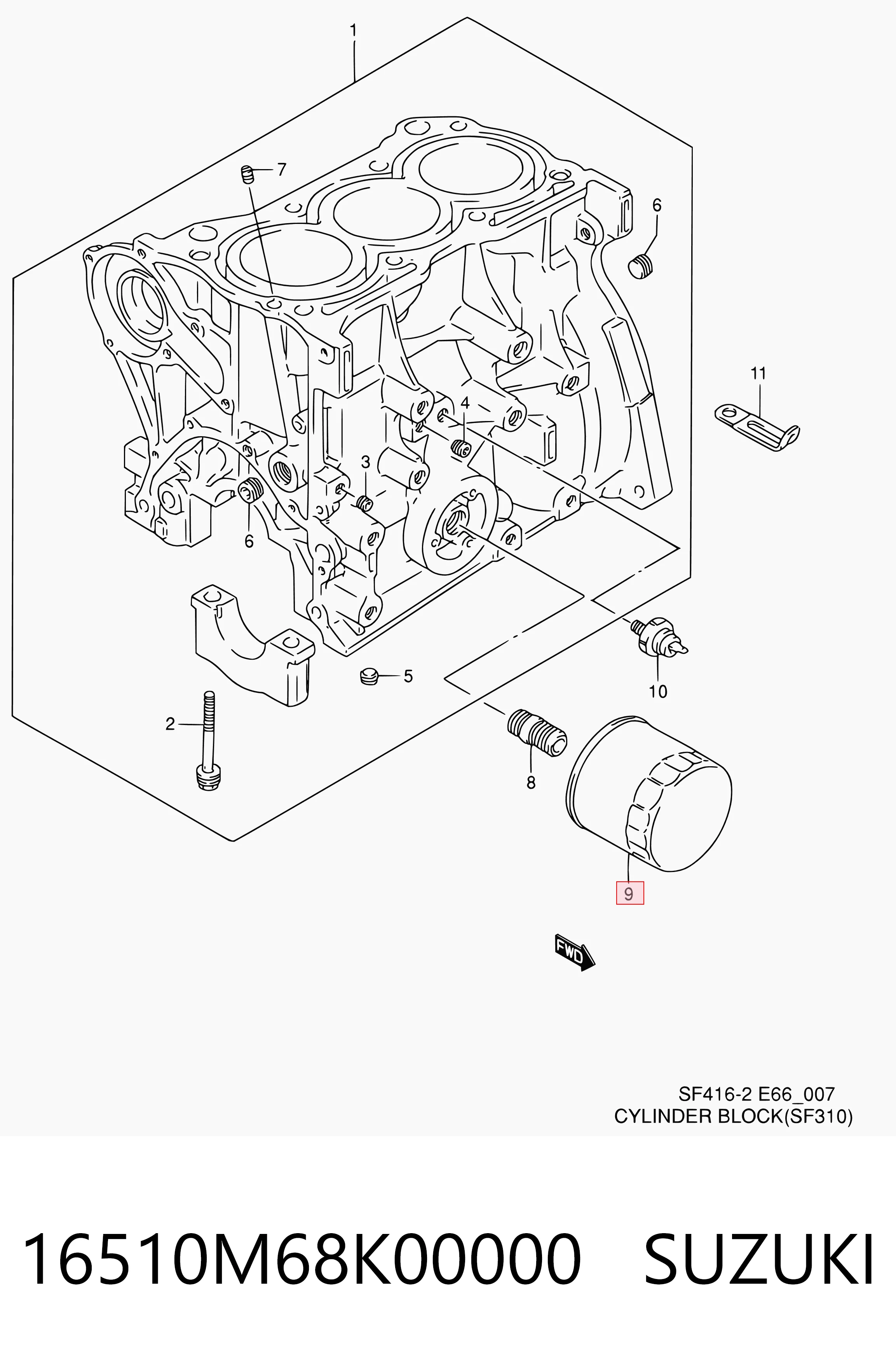 16510M68K00000 Suzuki