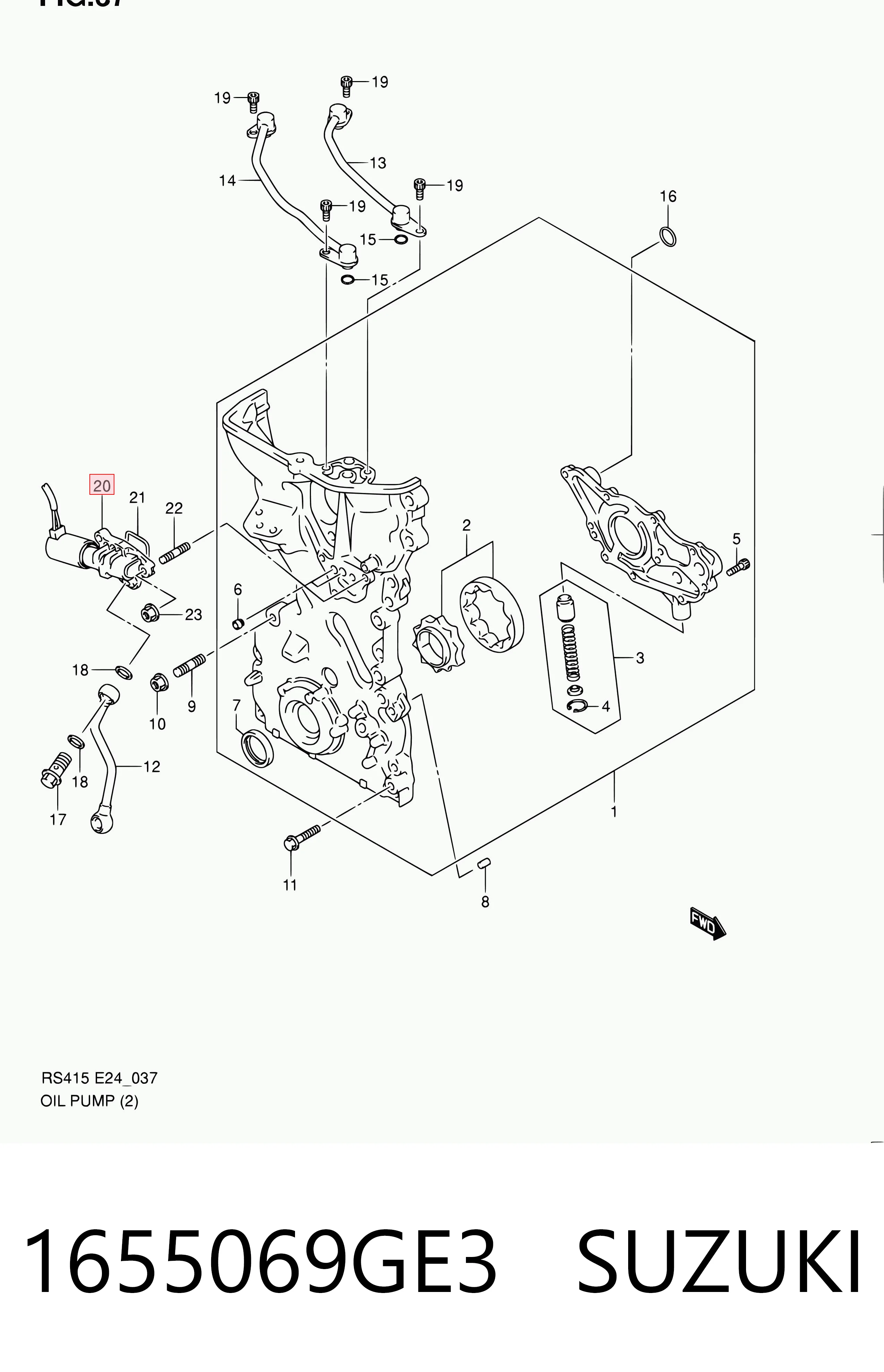 1655069GE3 Suzuki Клапан положения фаз распредвала