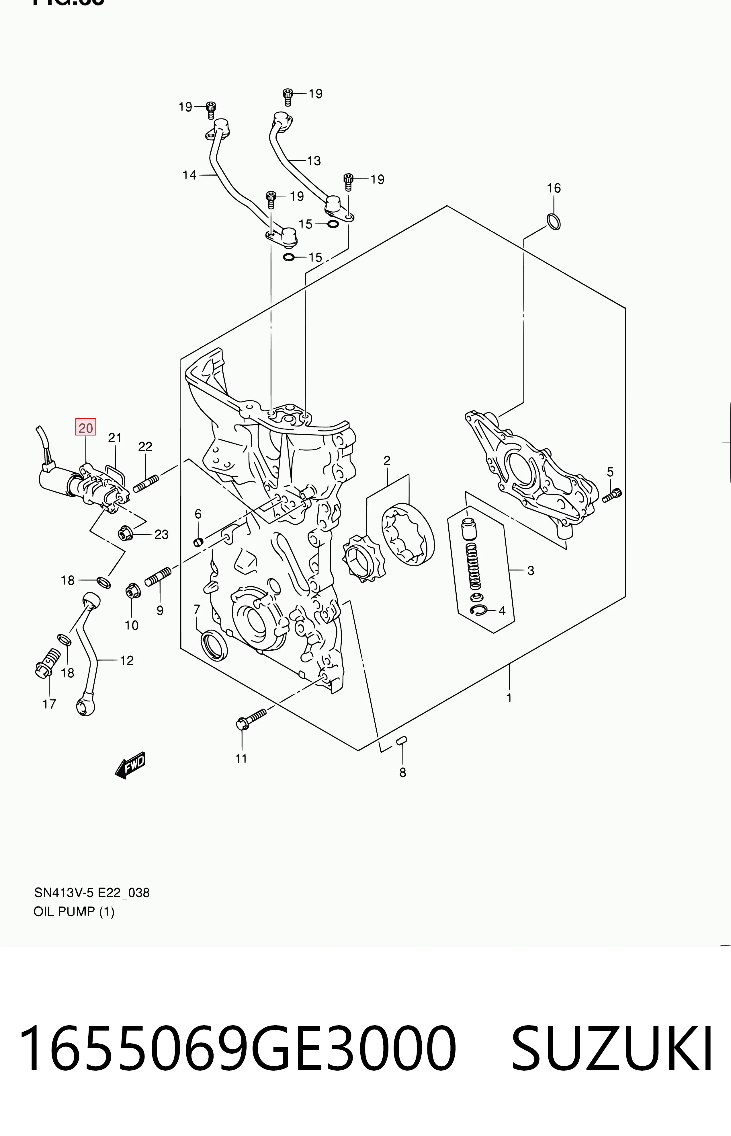 1655069GE3000 Suzuki Клапан положения фаз распредвала