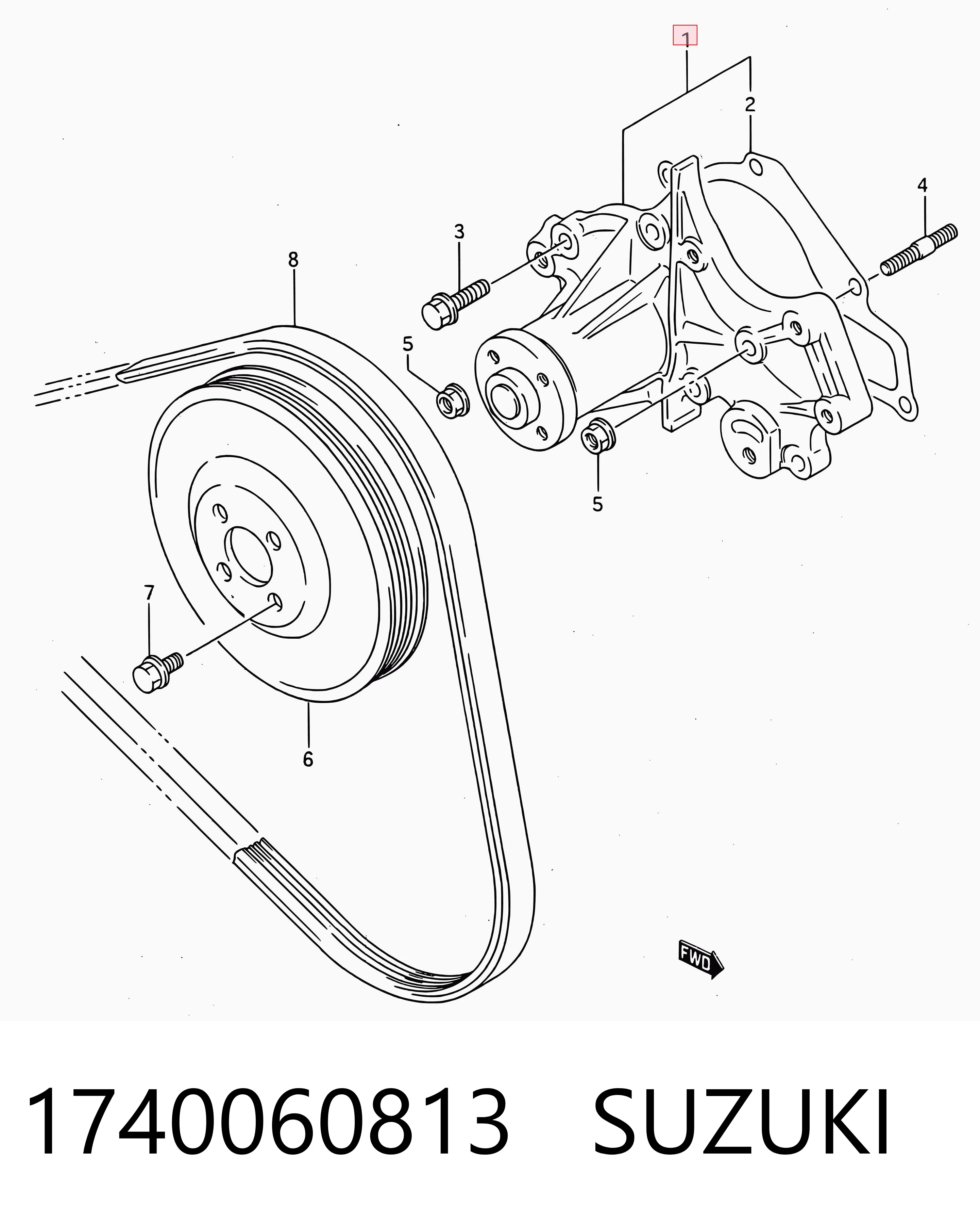 1740060813 Suzuki Насос водяной