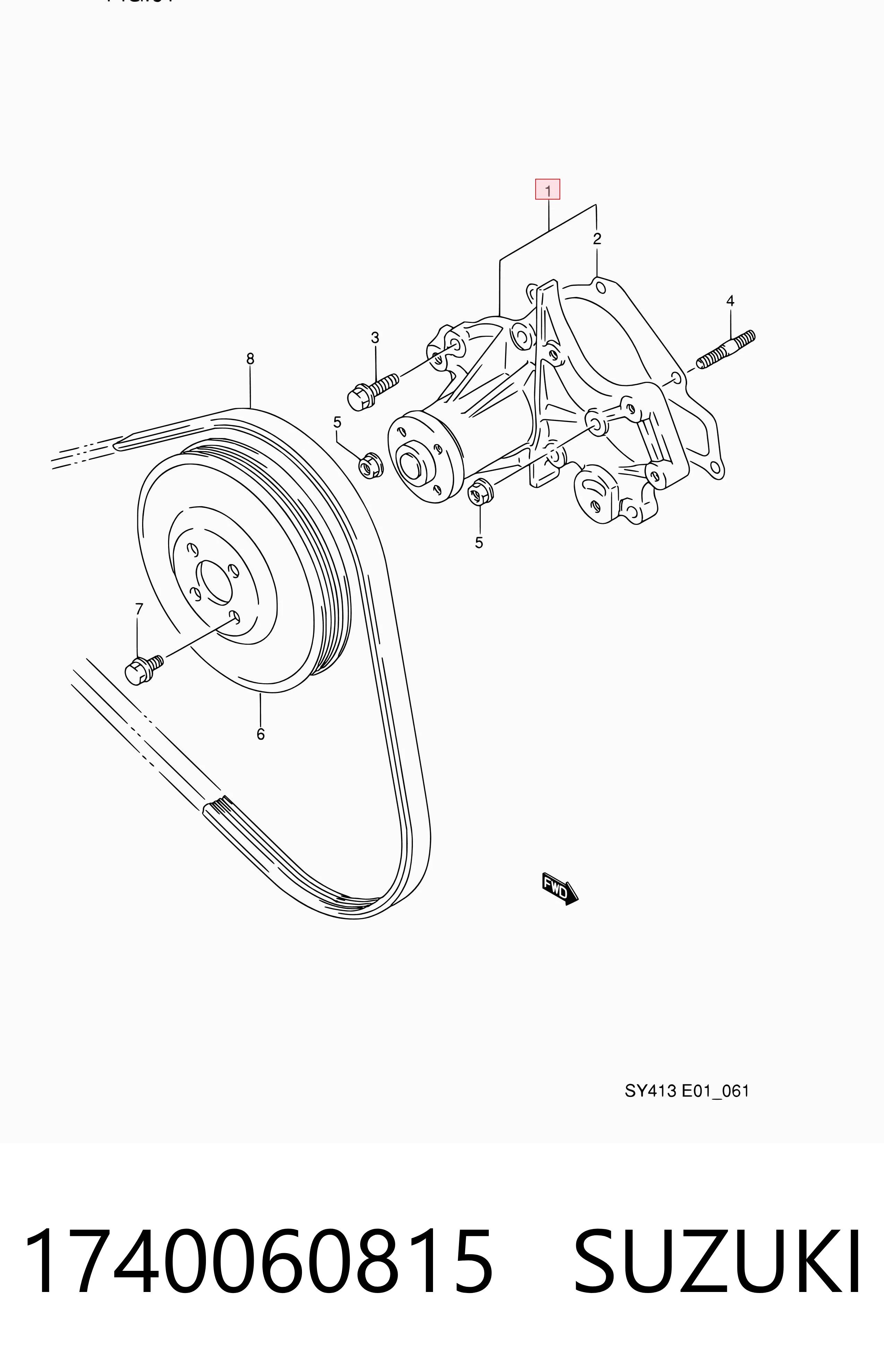 1740060815 Suzuki Насос водяной