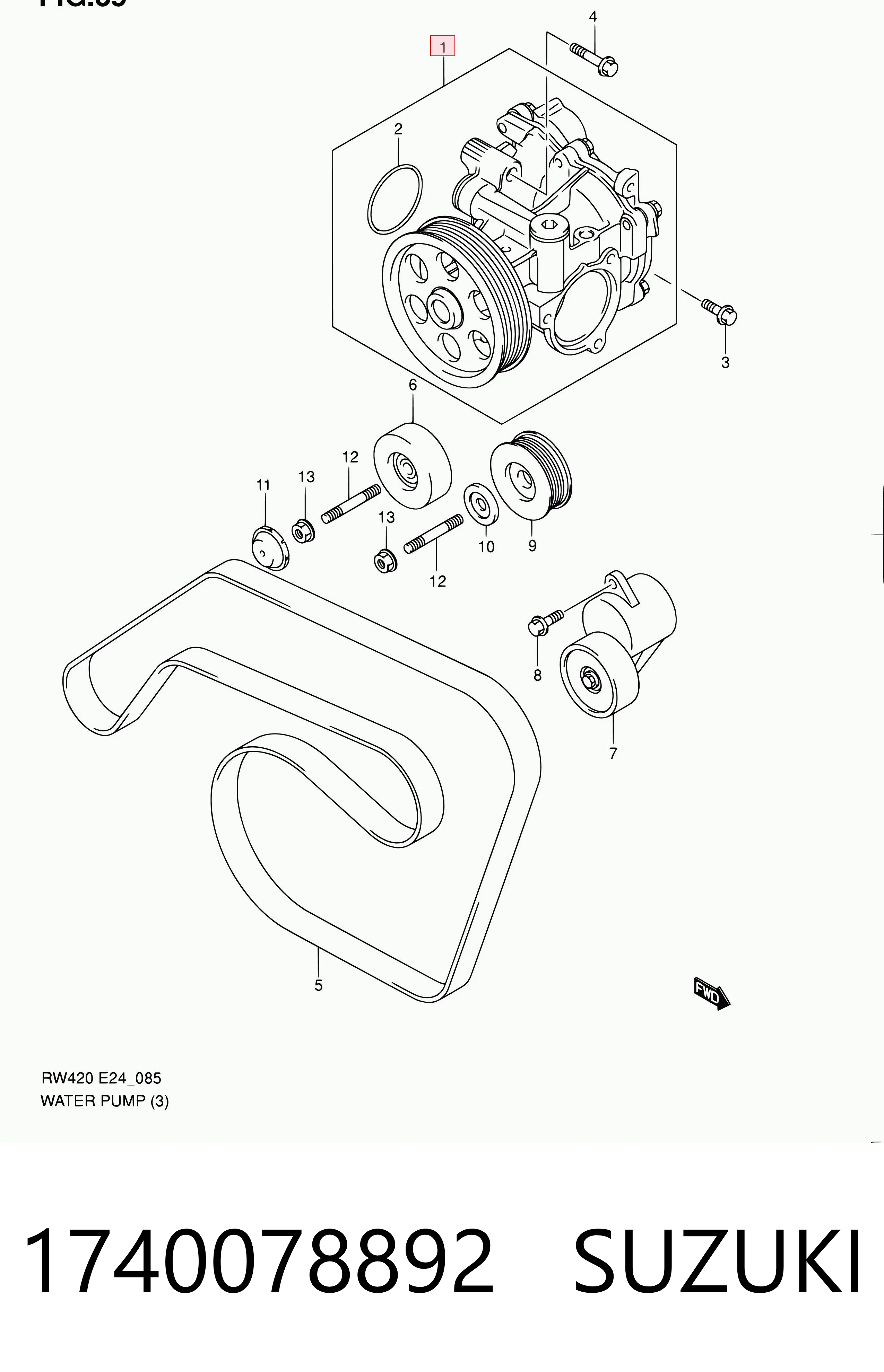 1740078892 Suzuki Насос водяной