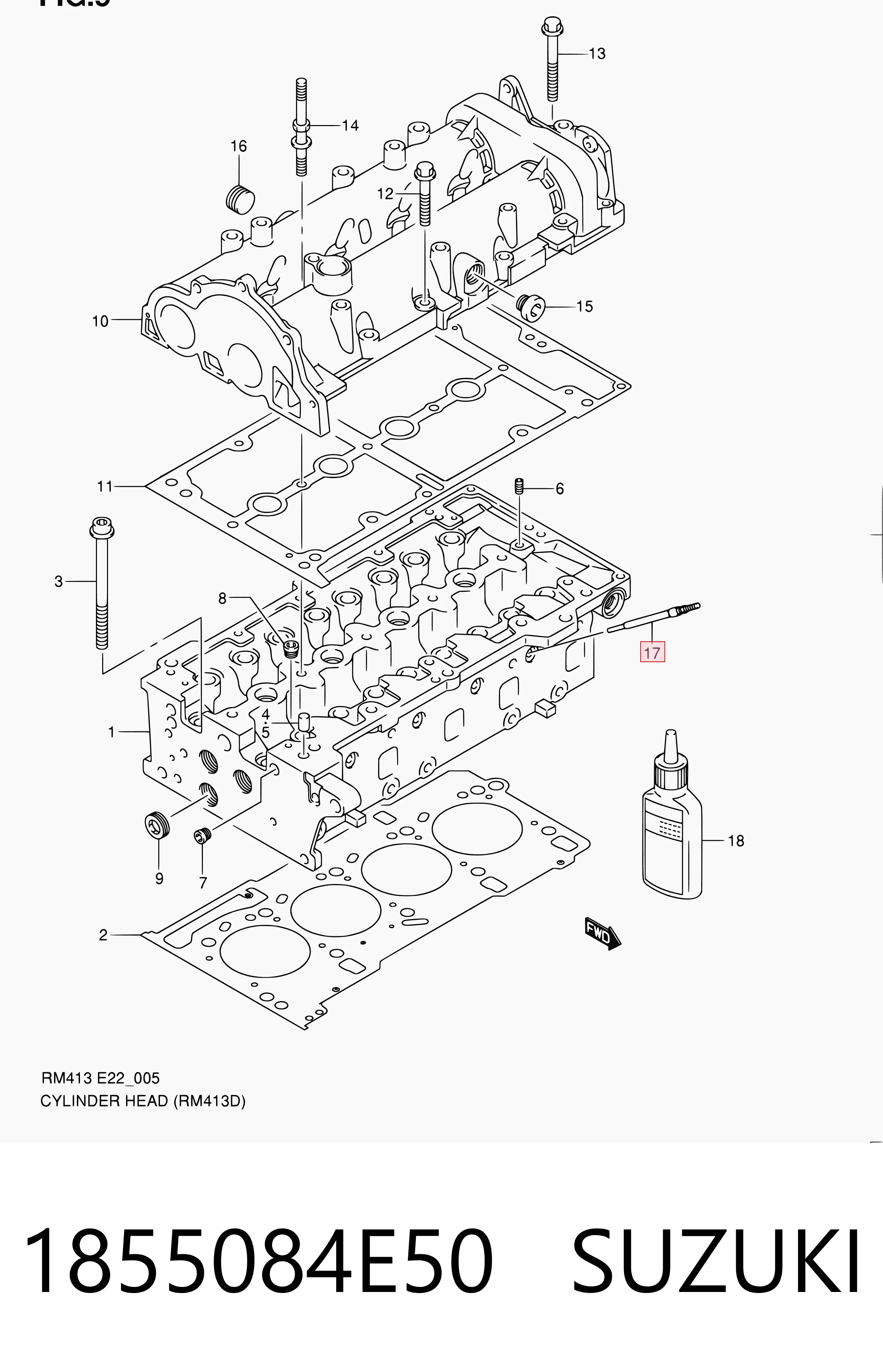 1855084E50 Suzuki Свечи накаливания