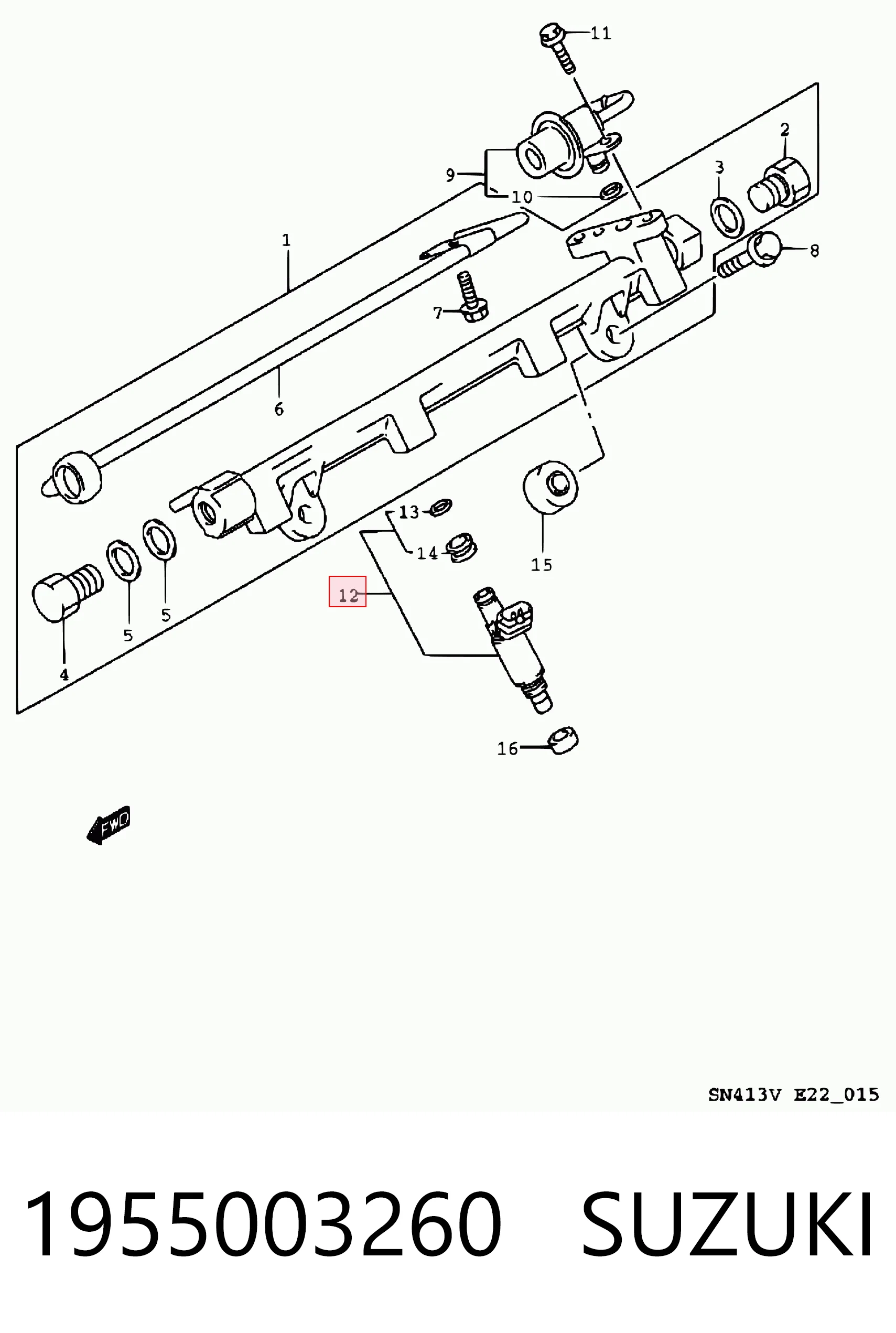 1955003260 Suzuki Топливные форсунки