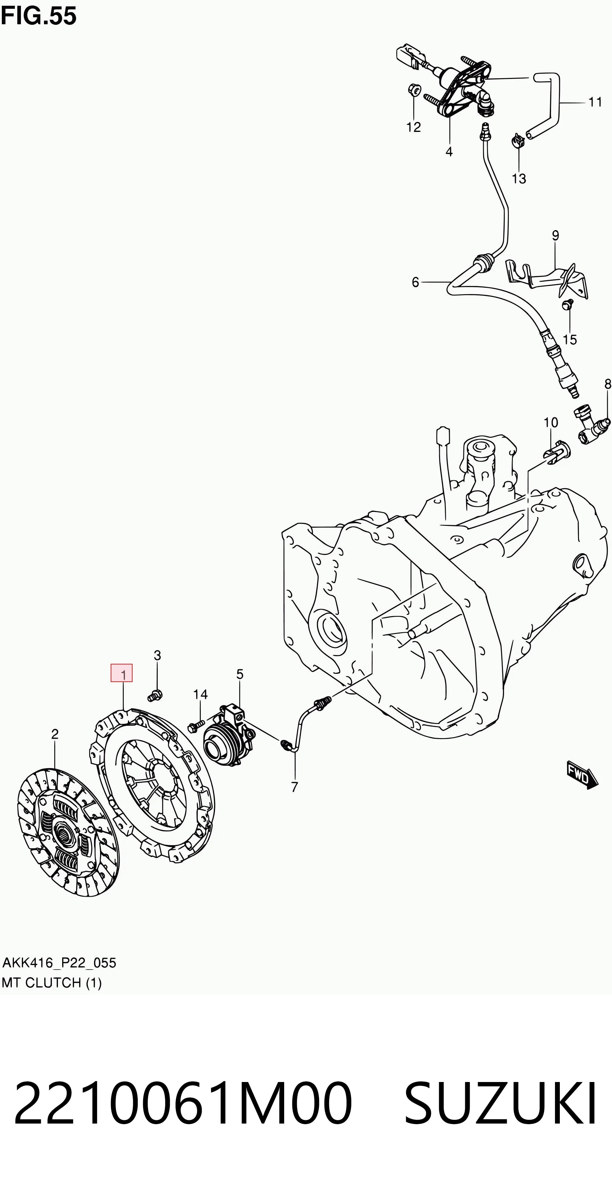 Купить 2210055L01 Suzuki Корзина сцепления