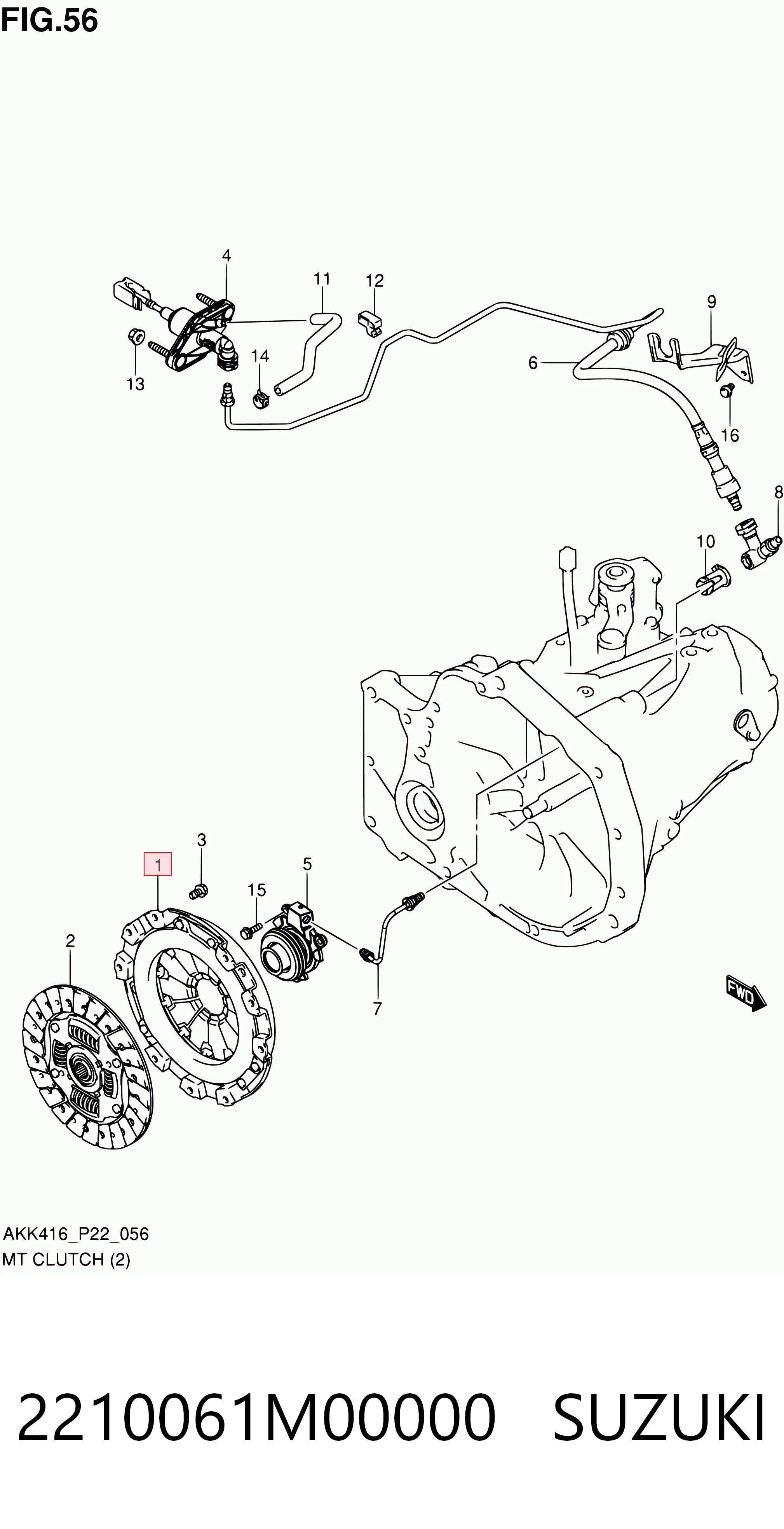 Лепестковая корзина сцепления Suzuki 2210055L01 цена, от 52.68 USD