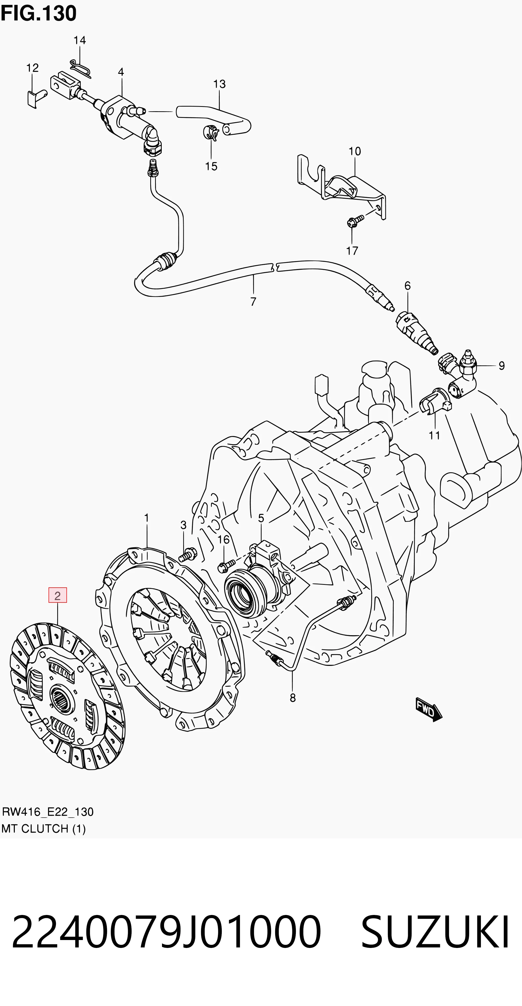 Диск сцепления ведомый на Suzuki Swift II AH, AJ