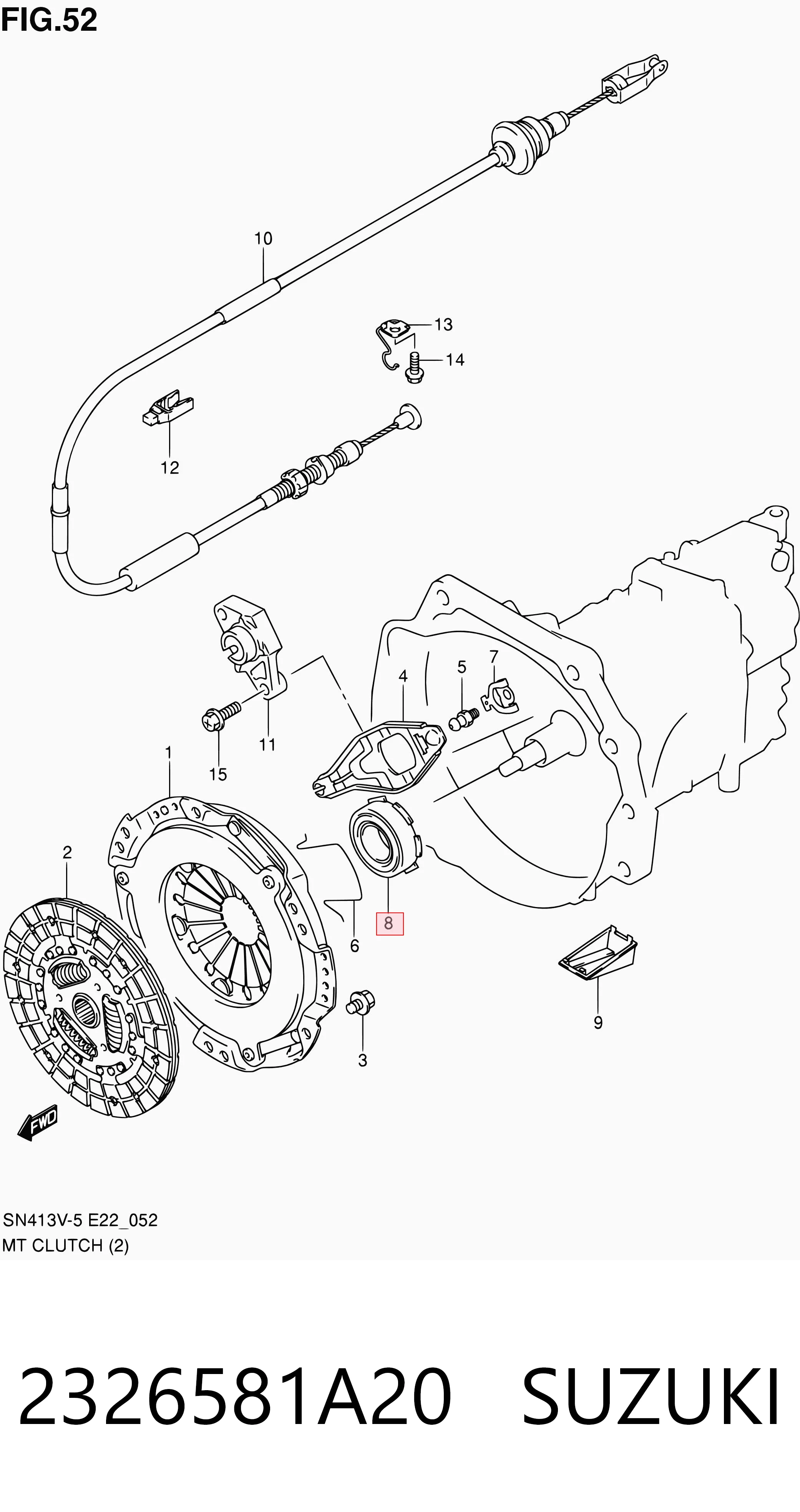 2326581A20 Suzuki Подшипник выжимной сцепления