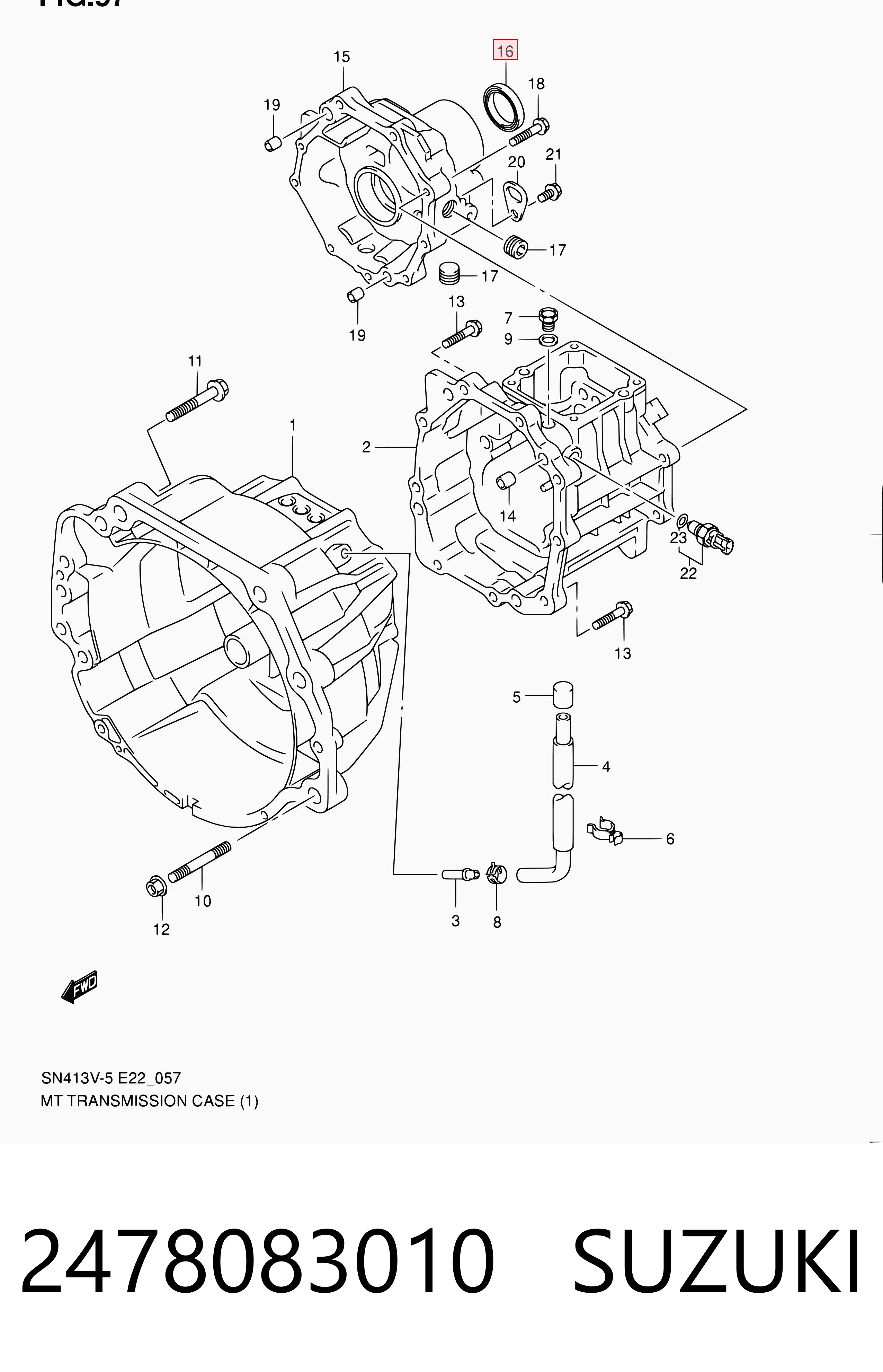 2478083010 Suzuki Сальник АКПП/КПП (выходного/вторичного вала)