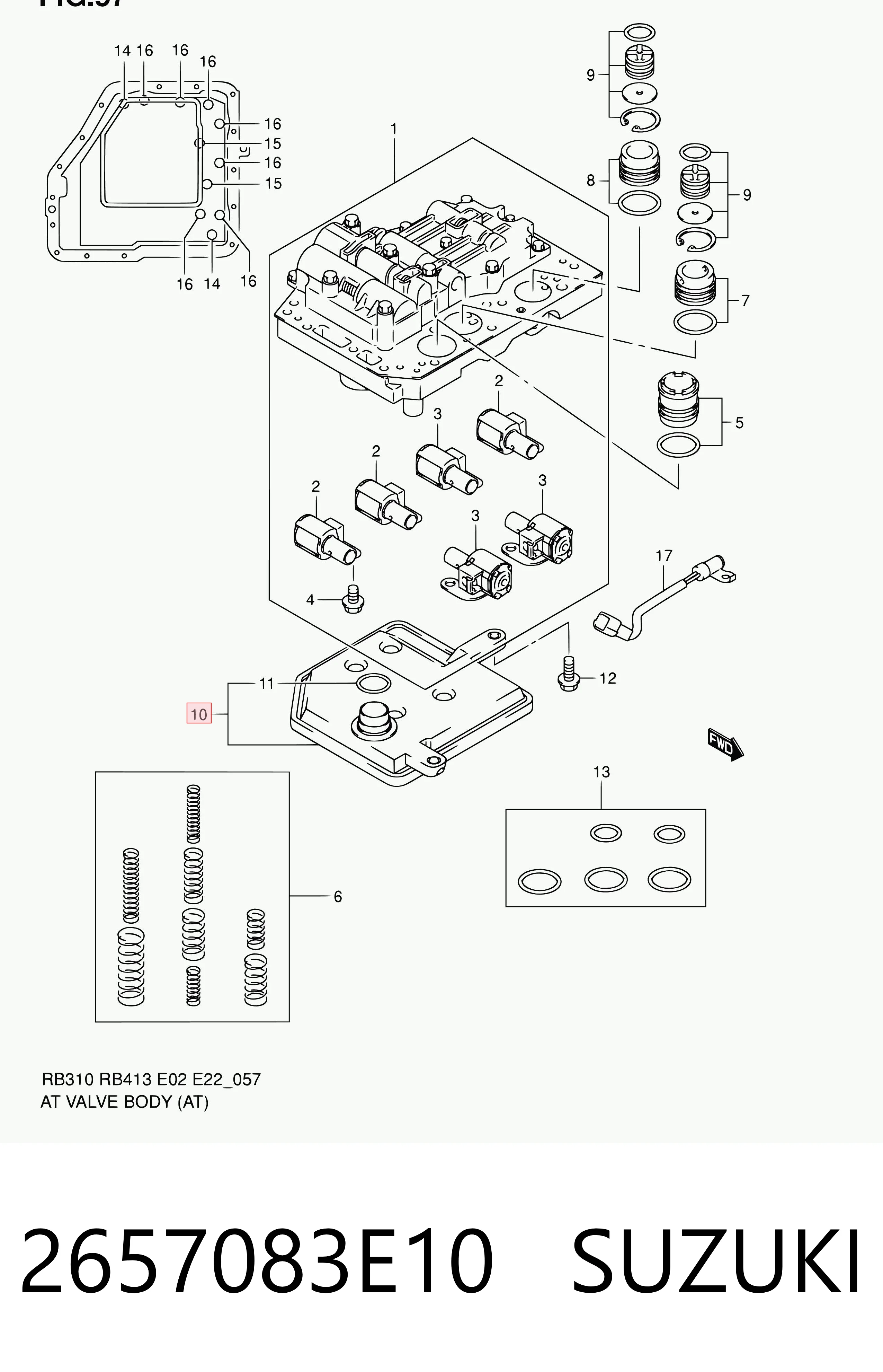 2657083E10 Suzuki Масляный фильтр АКПП