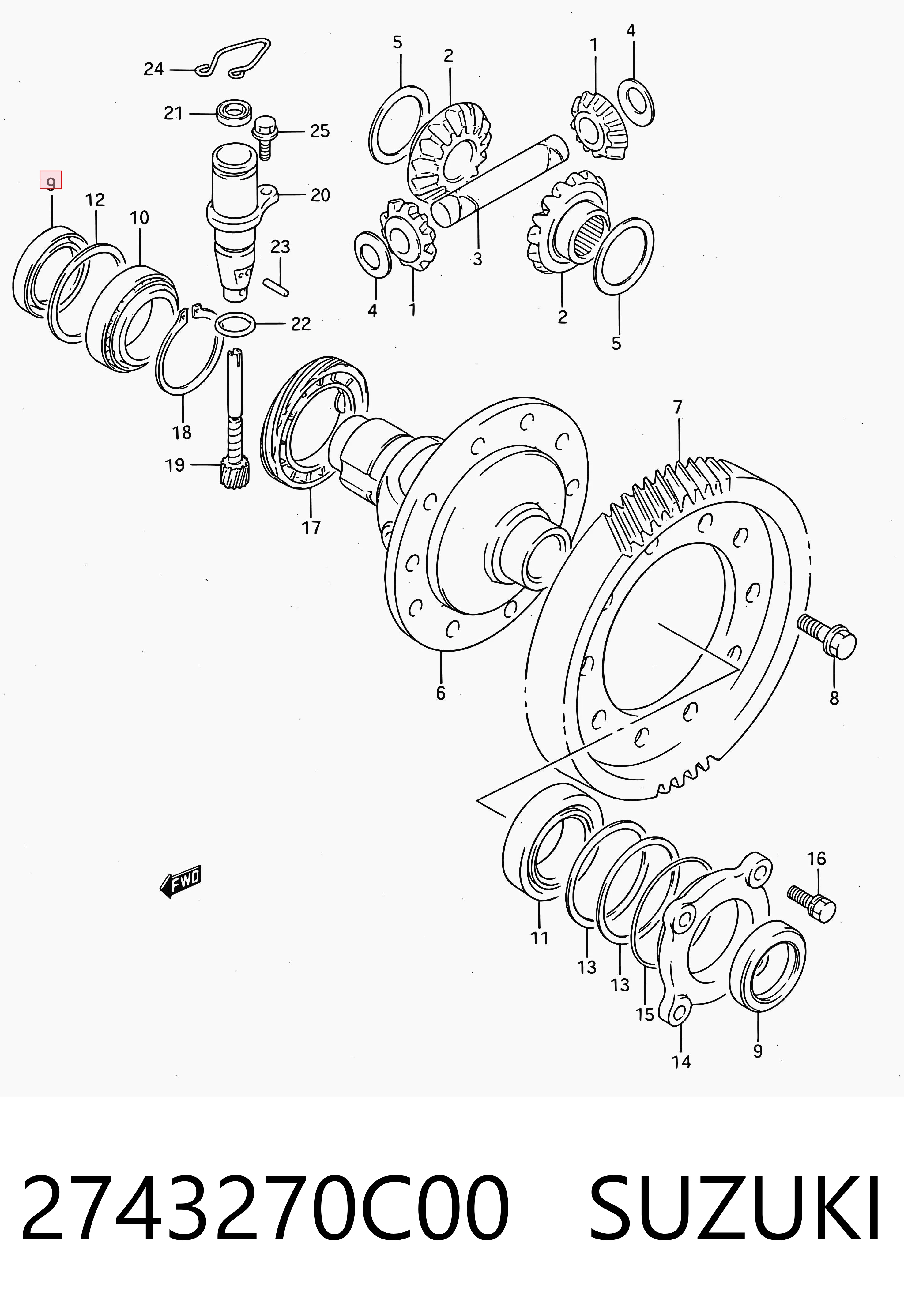 Сальник редуктора переднего моста Fiat/Alfa/Lancia 71742277
