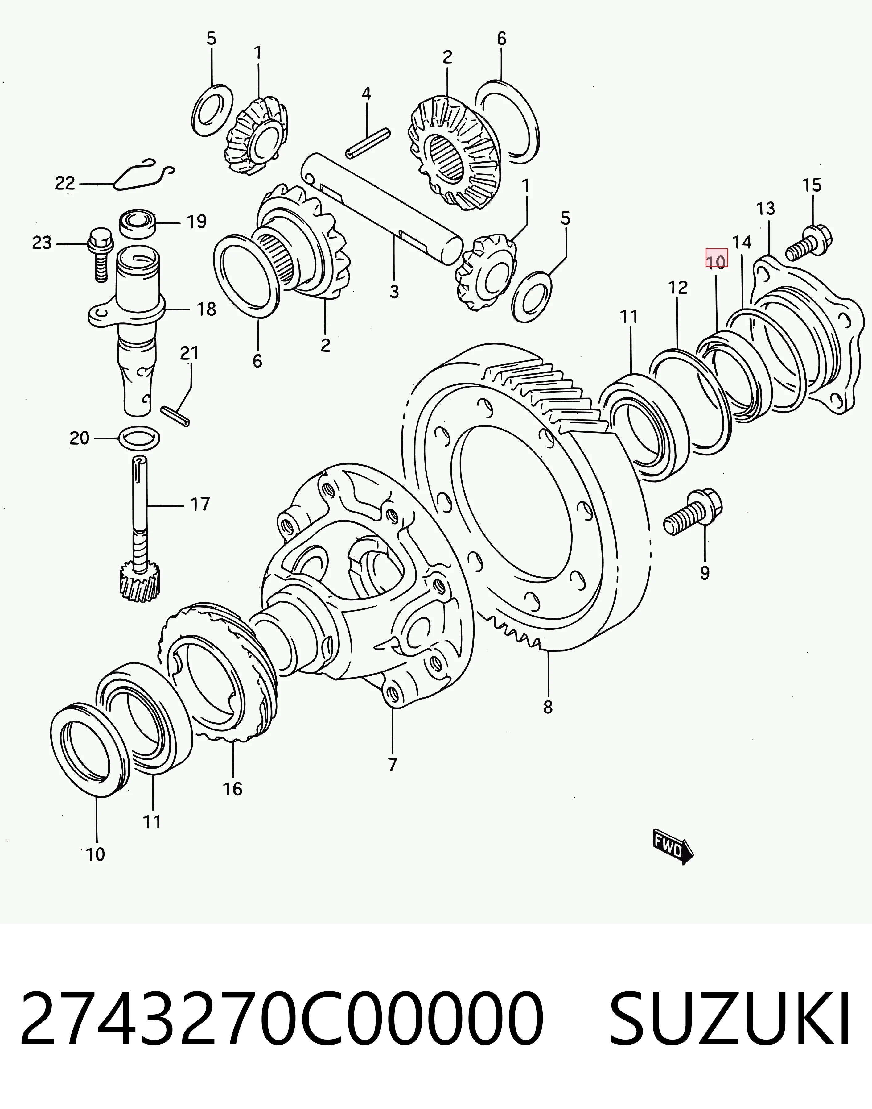 Сальник редуктора переднего моста 71742277 Fiat/Alfa/Lancia