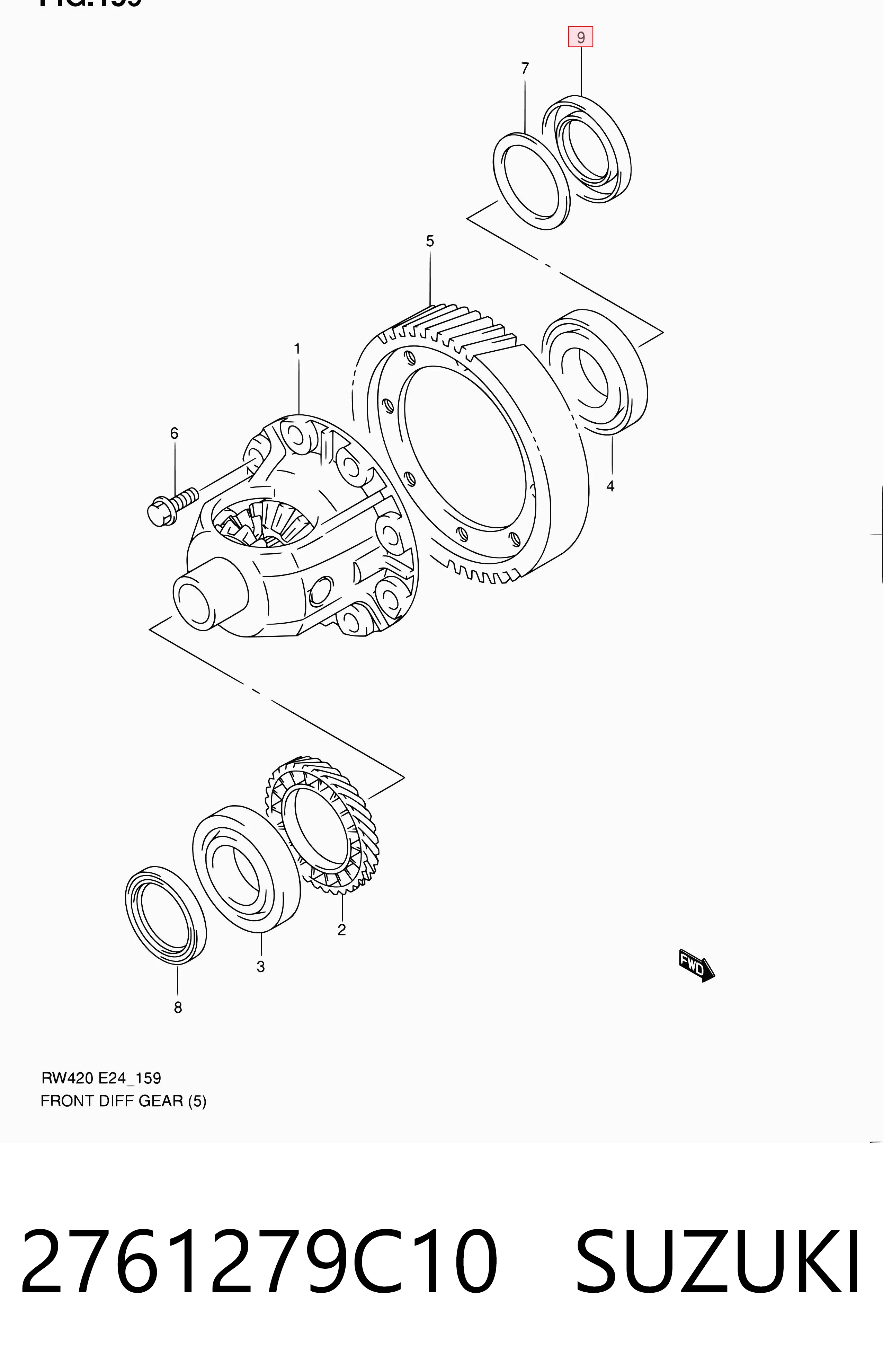 2761279C10 Suzuki Сальник полуоси переднего моста левой