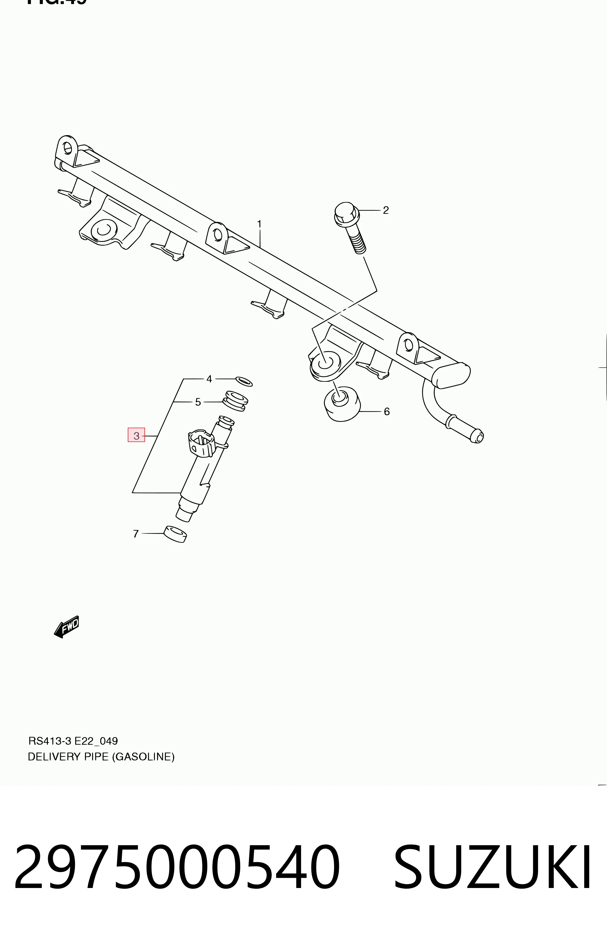 2975000540 Suzuki Топливные форсунки