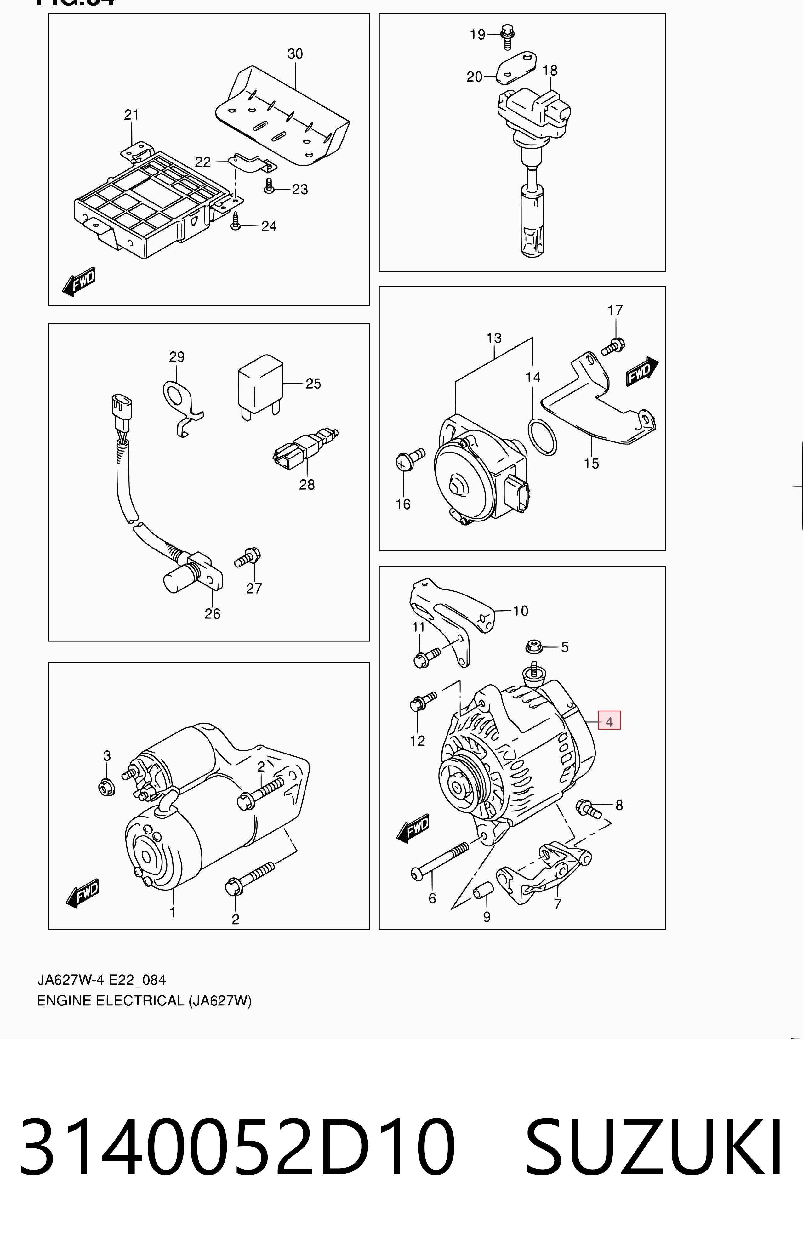 3140052D10 Suzuki Генератор автомобильный