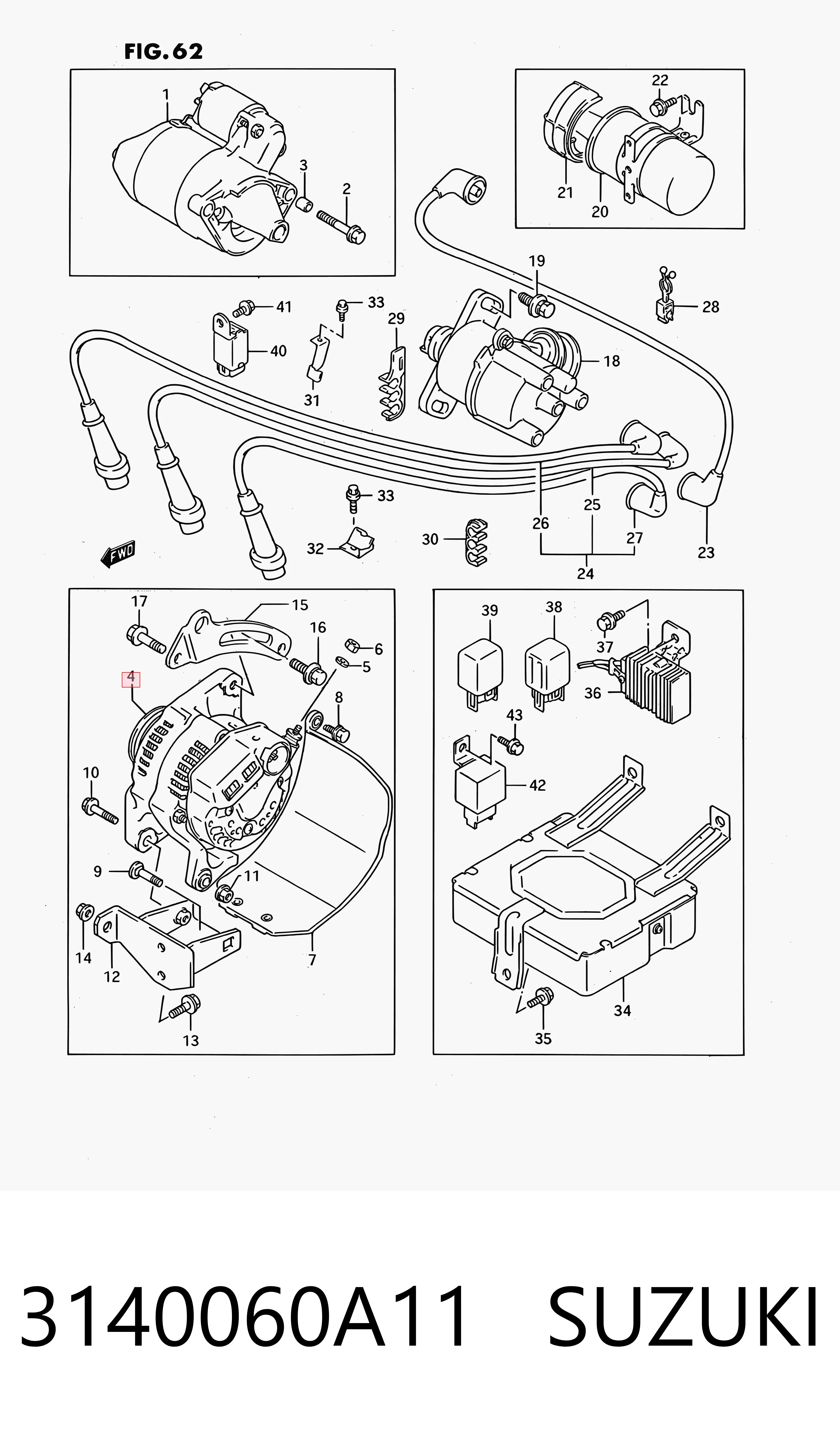 3140060A11 Suzuki Генератор автомобильный