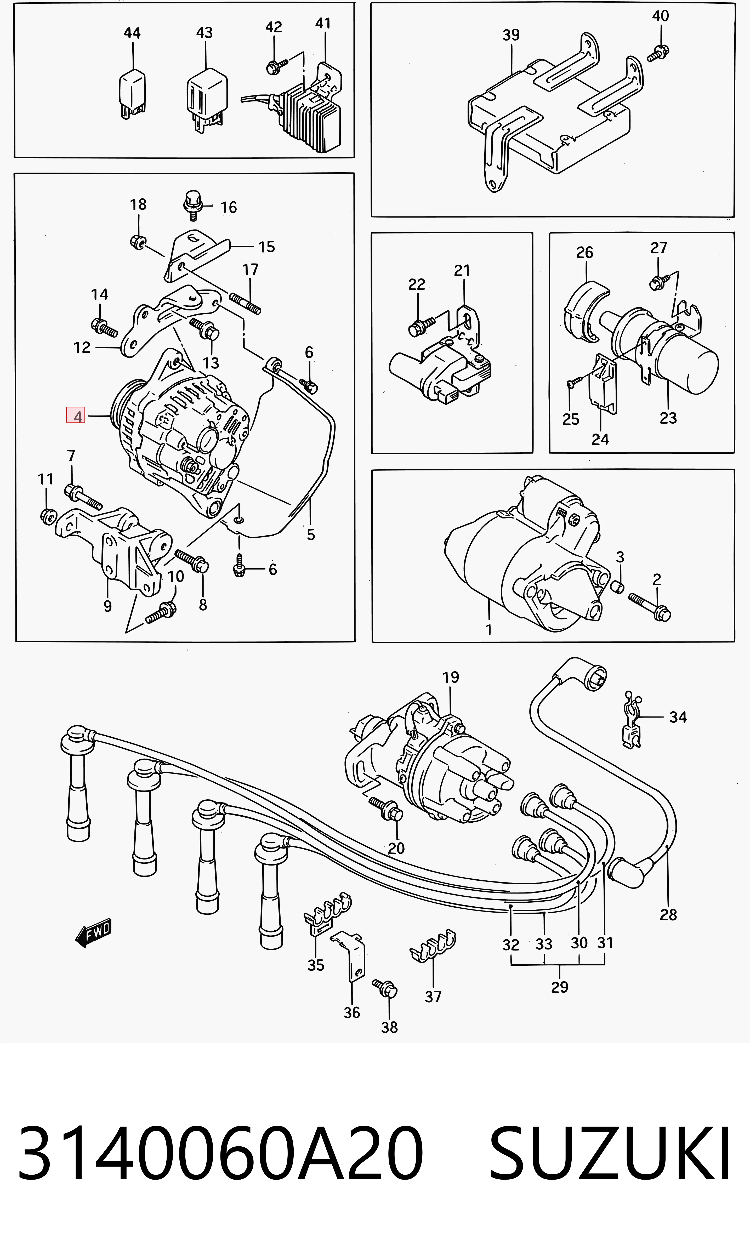 3140060A20 Suzuki Генератор автомобильный