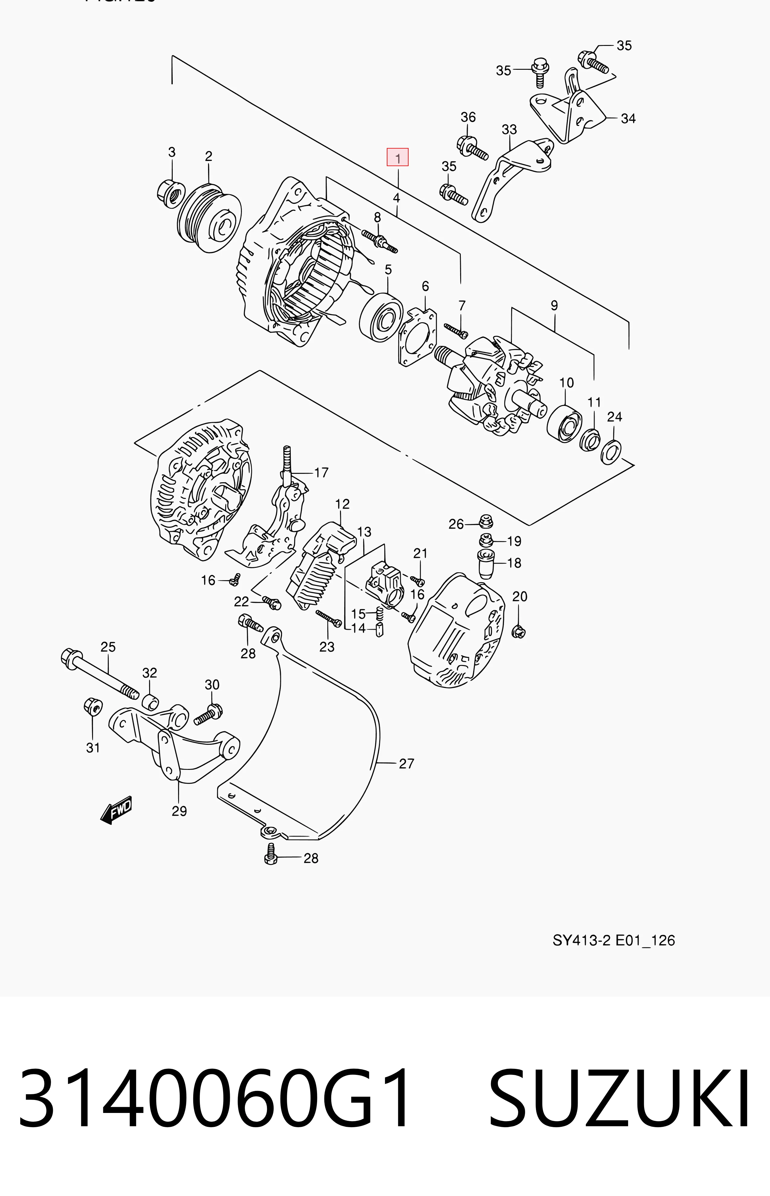3140060G1 Suzuki Генератор автомобильный