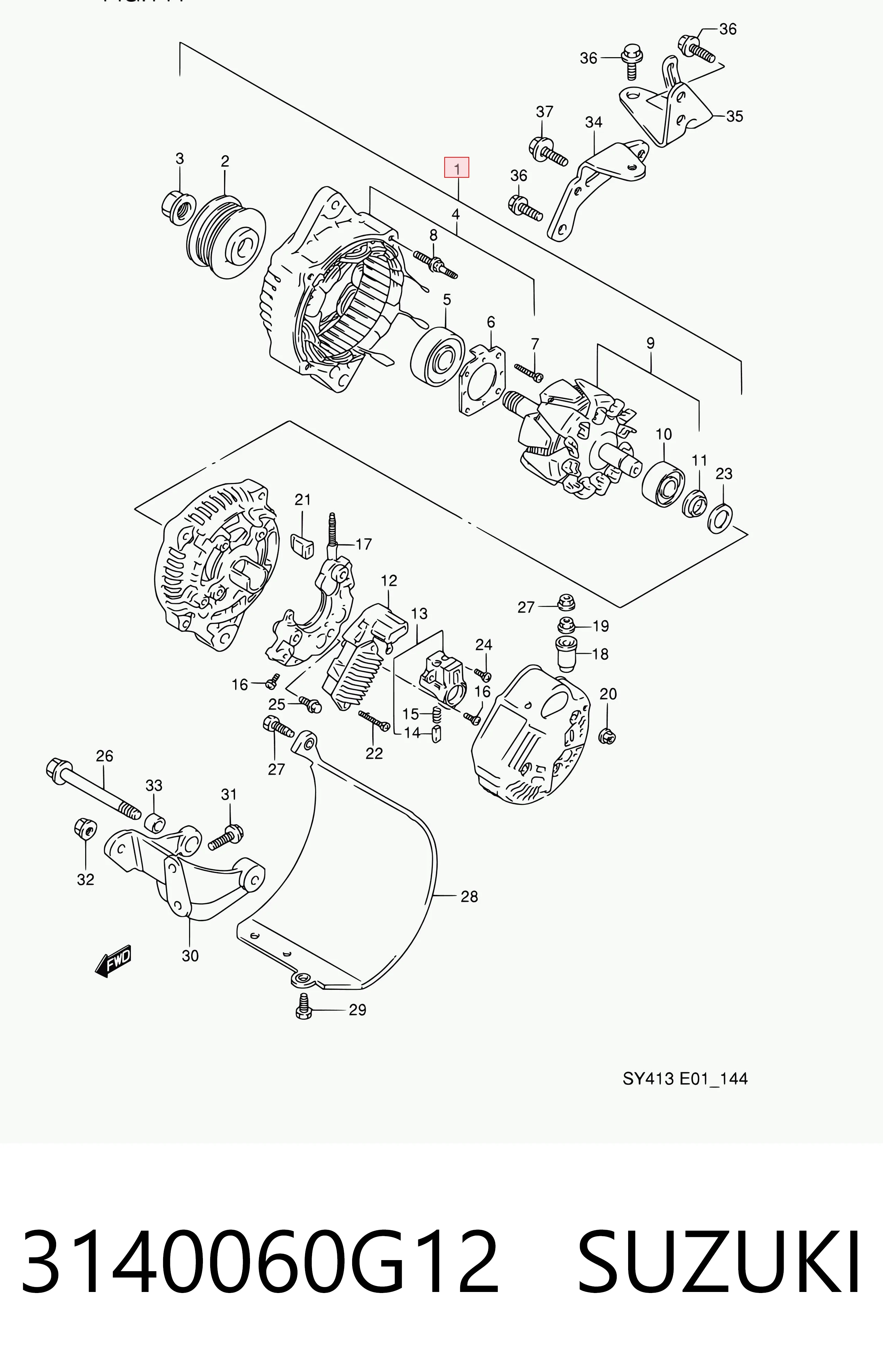 3140060G12 Suzuki Генератор автомобильный