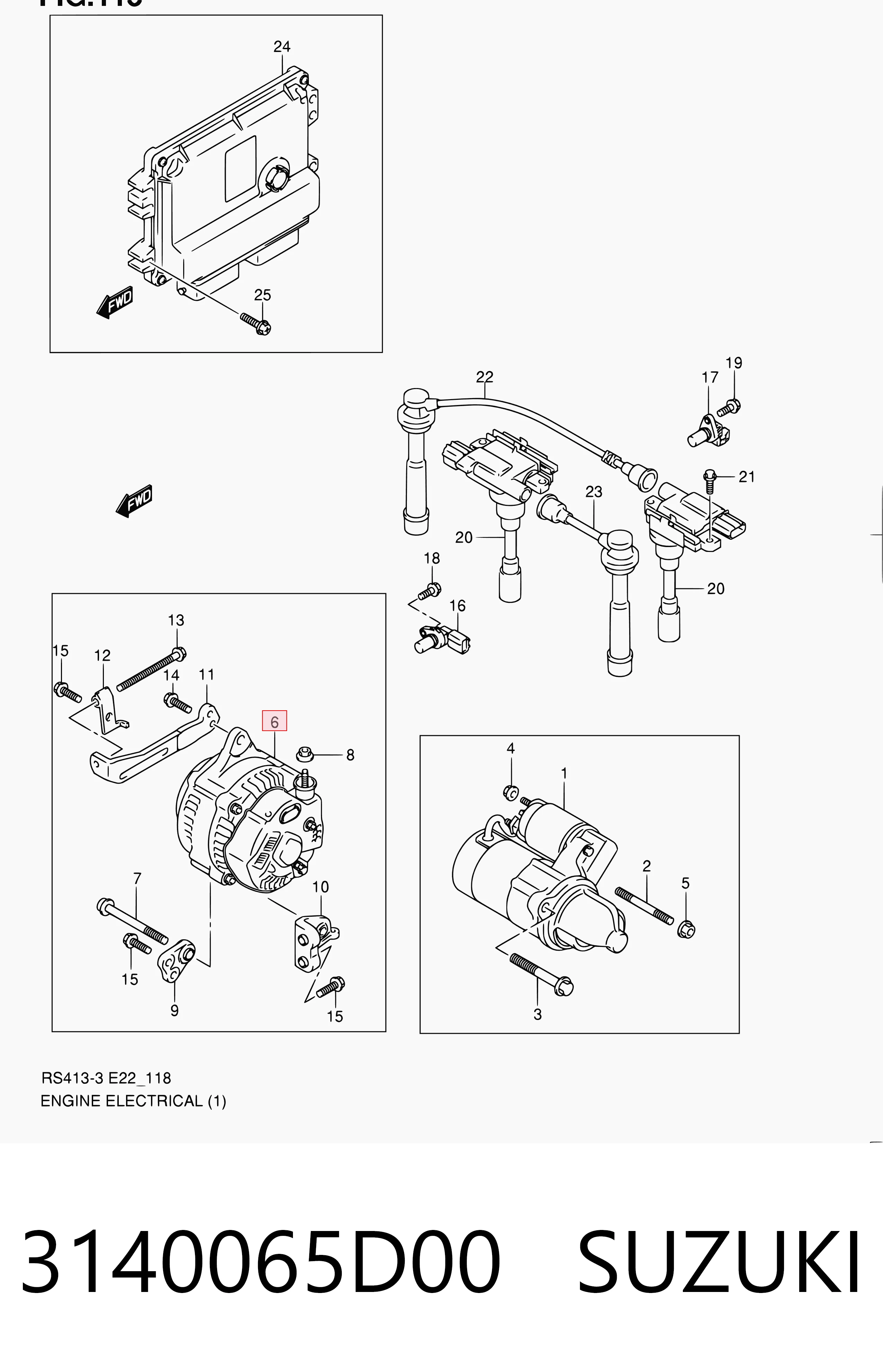 3140065D00 Suzuki Генератор автомобильный
