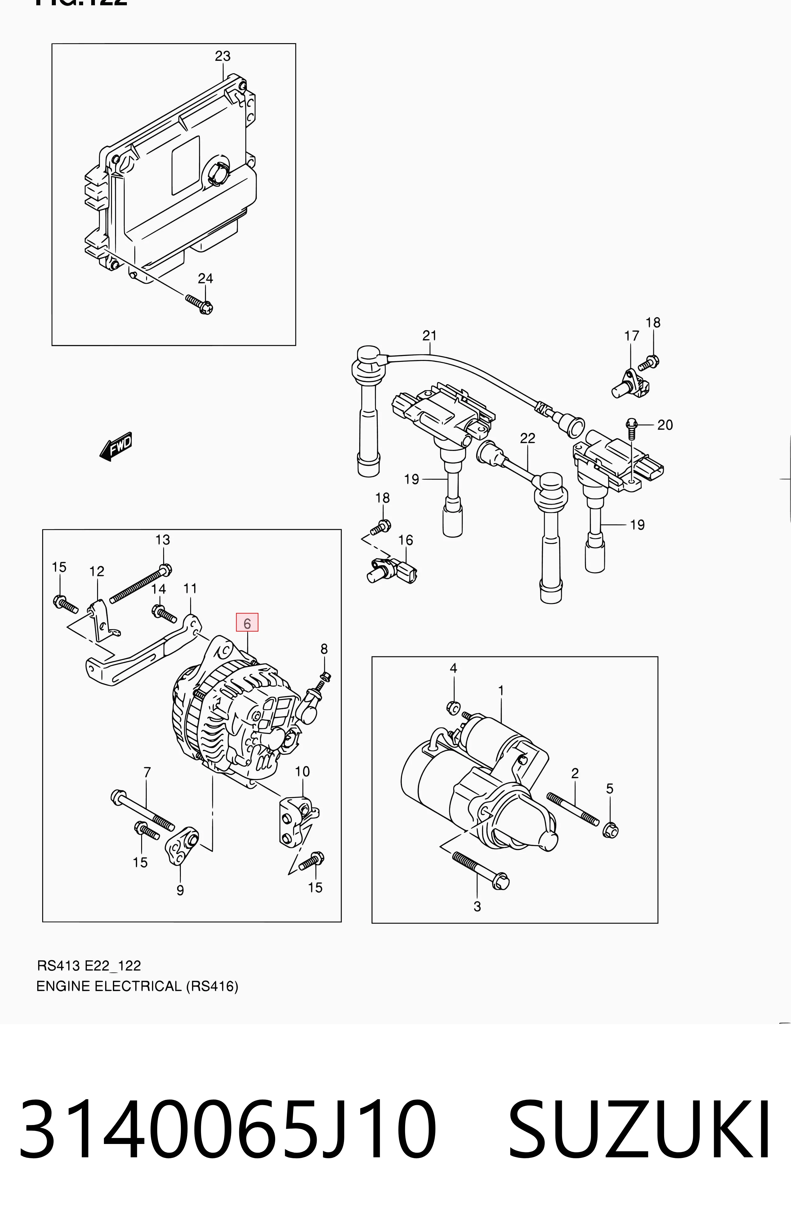 3140065J10 Suzuki Генератор автомобильный