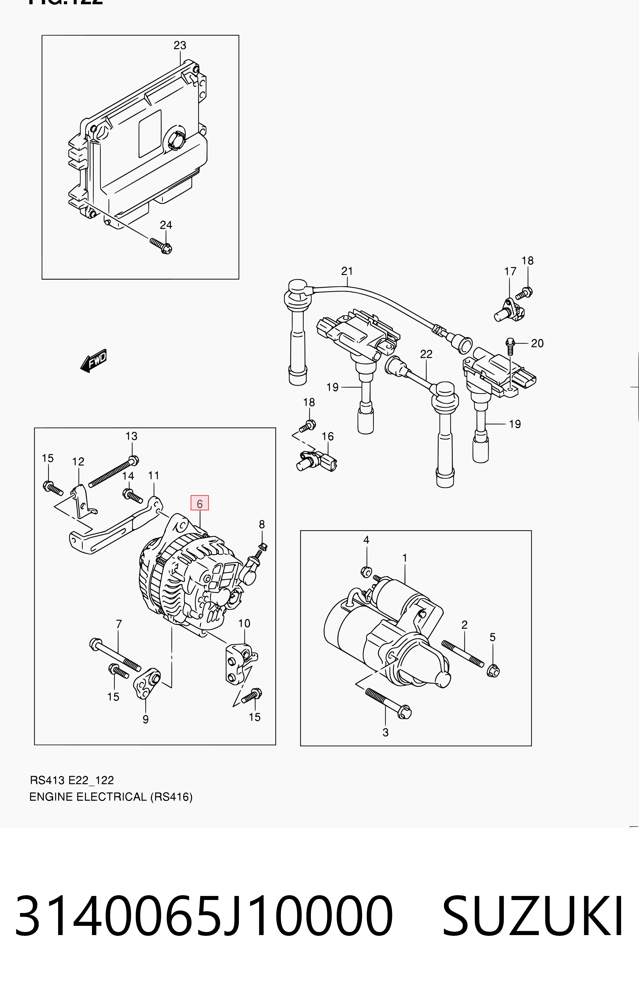 3140065J10000 Suzuki Генератор автомобильный