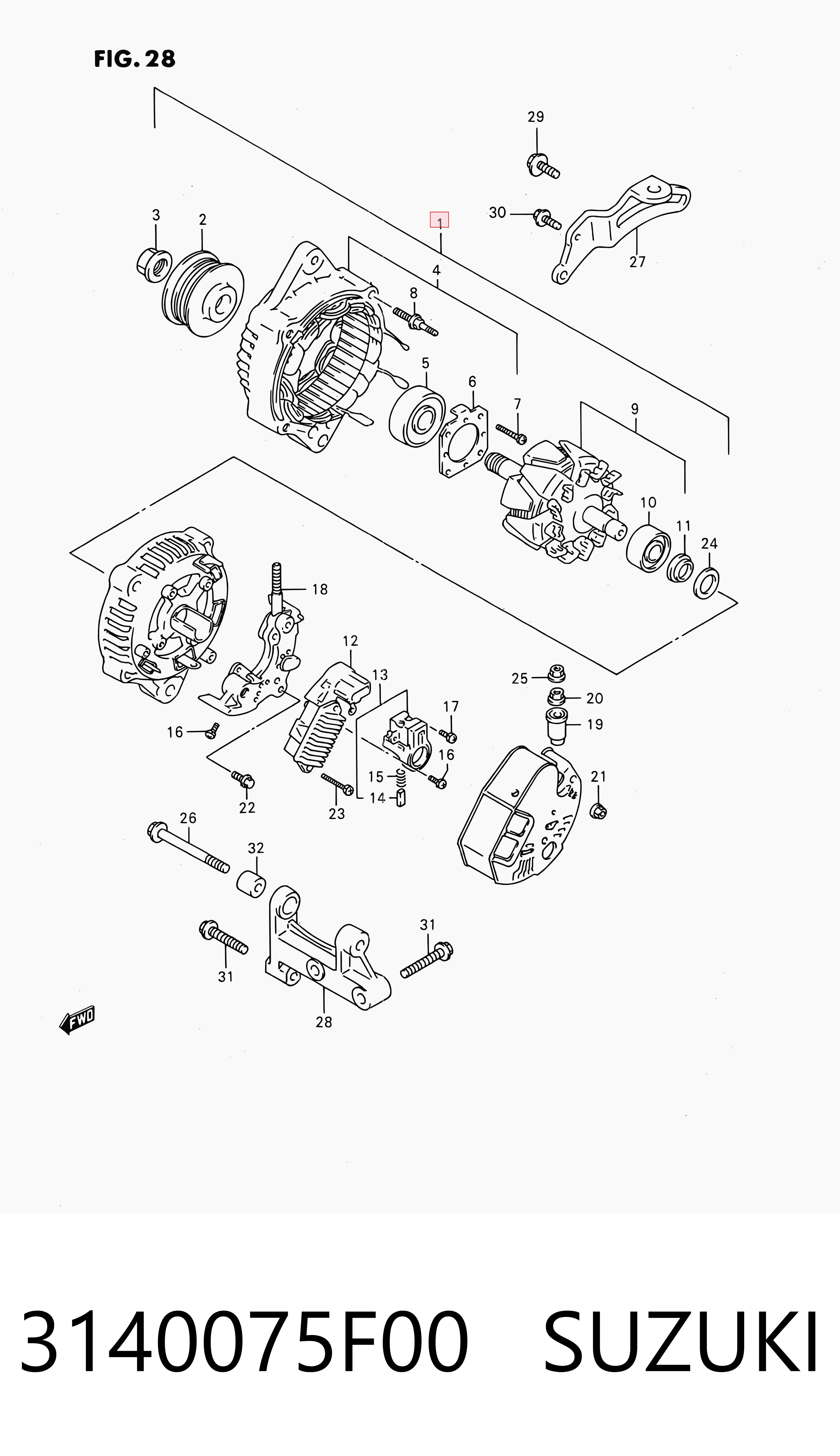 3140075F00 Suzuki Генератор автомобильный
