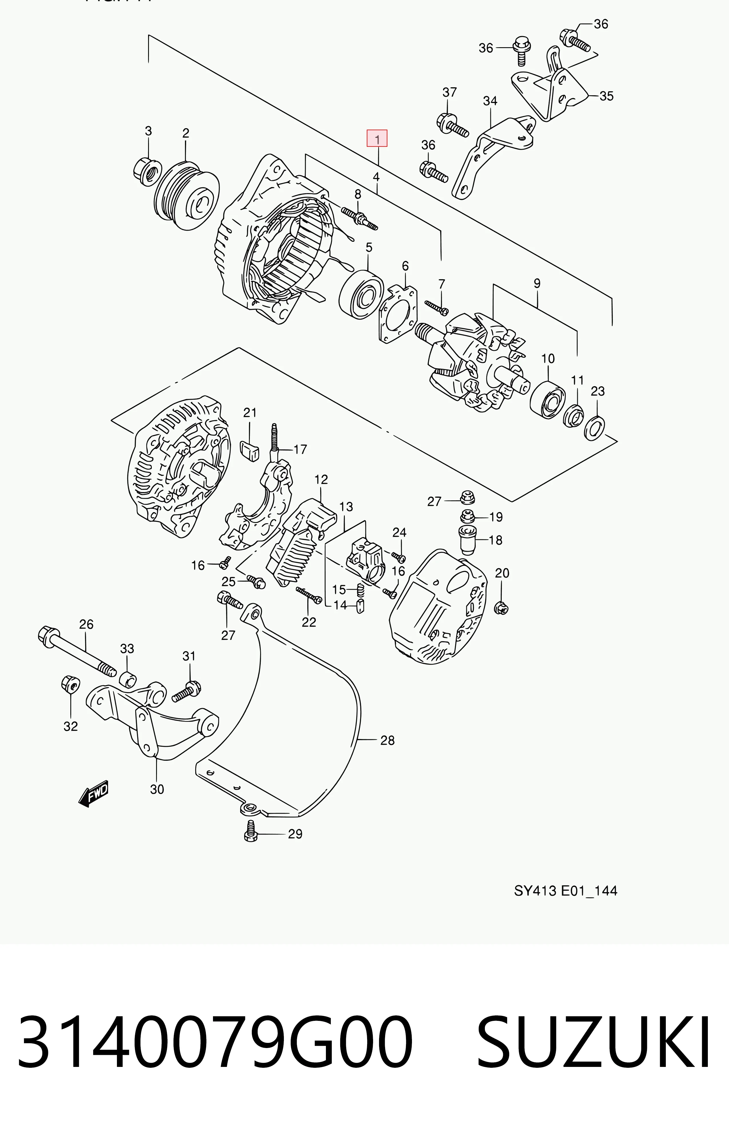 3140079G00 Suzuki Генератор автомобильный