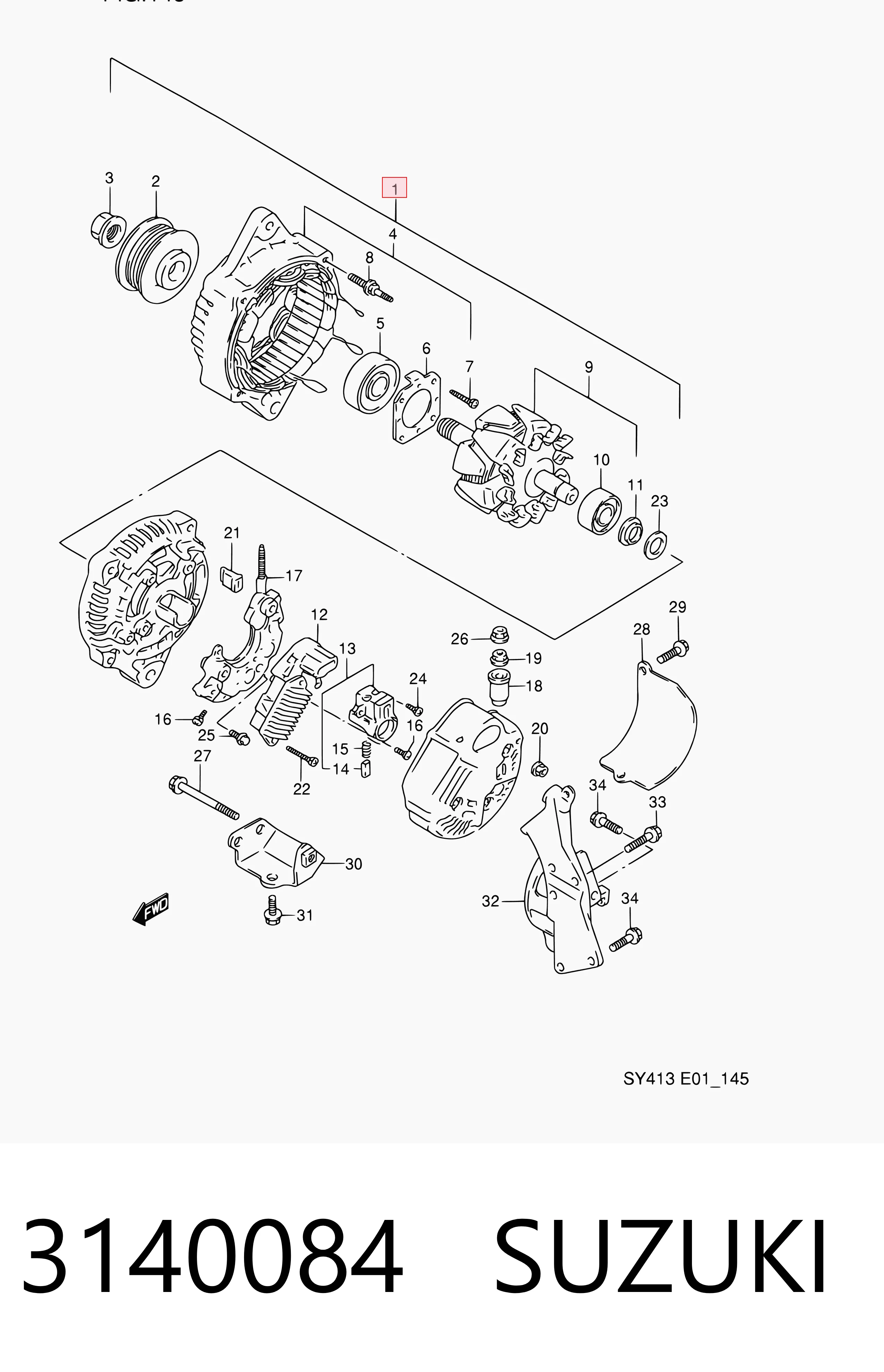 3140084 Suzuki Генератор автомобильный