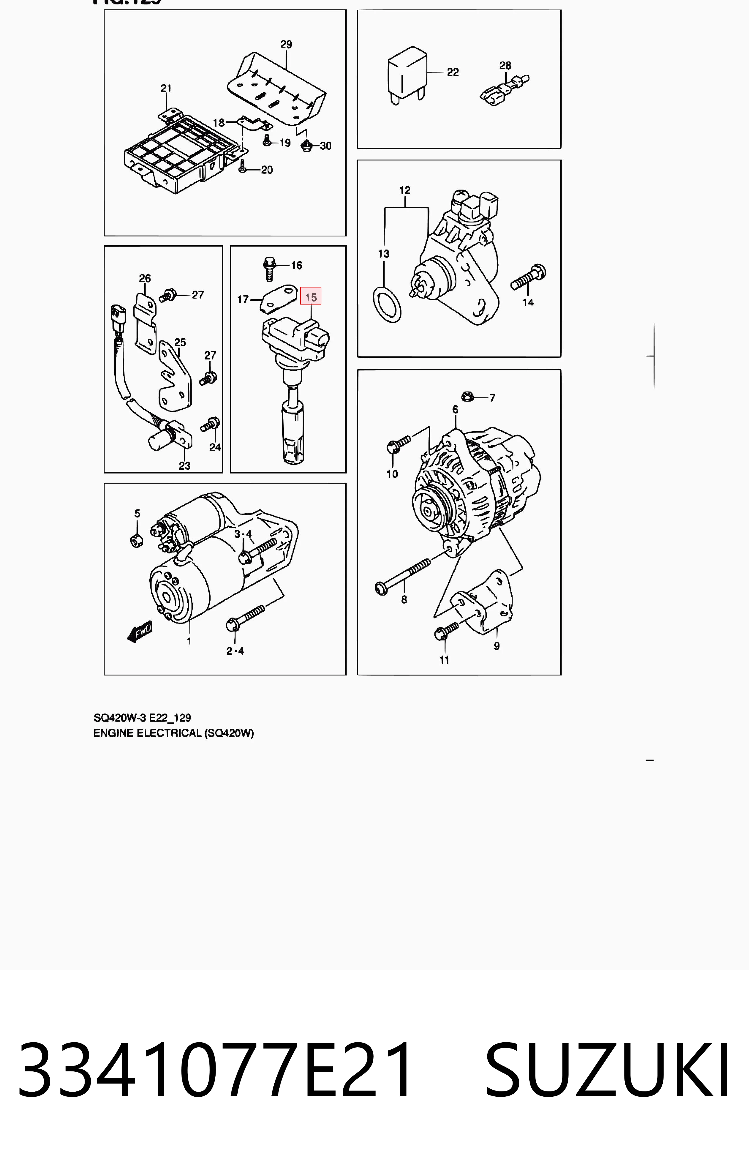 3341077E21 Suzuki Катушка зажигания
